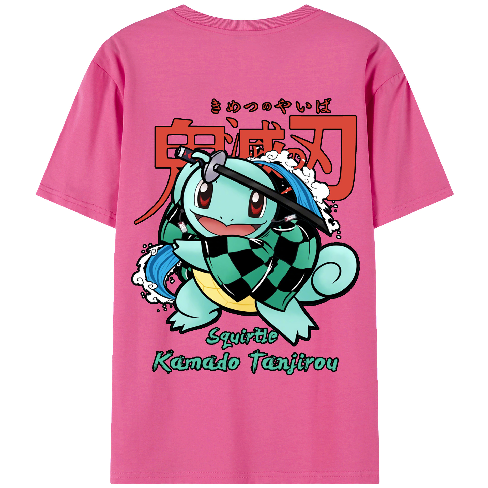 （画像用） 鬼滅の刃 竈門 炭治郎／かまど たんじろう Kamado Tanjirou レディース半袖Tシャツ(バックプリント)