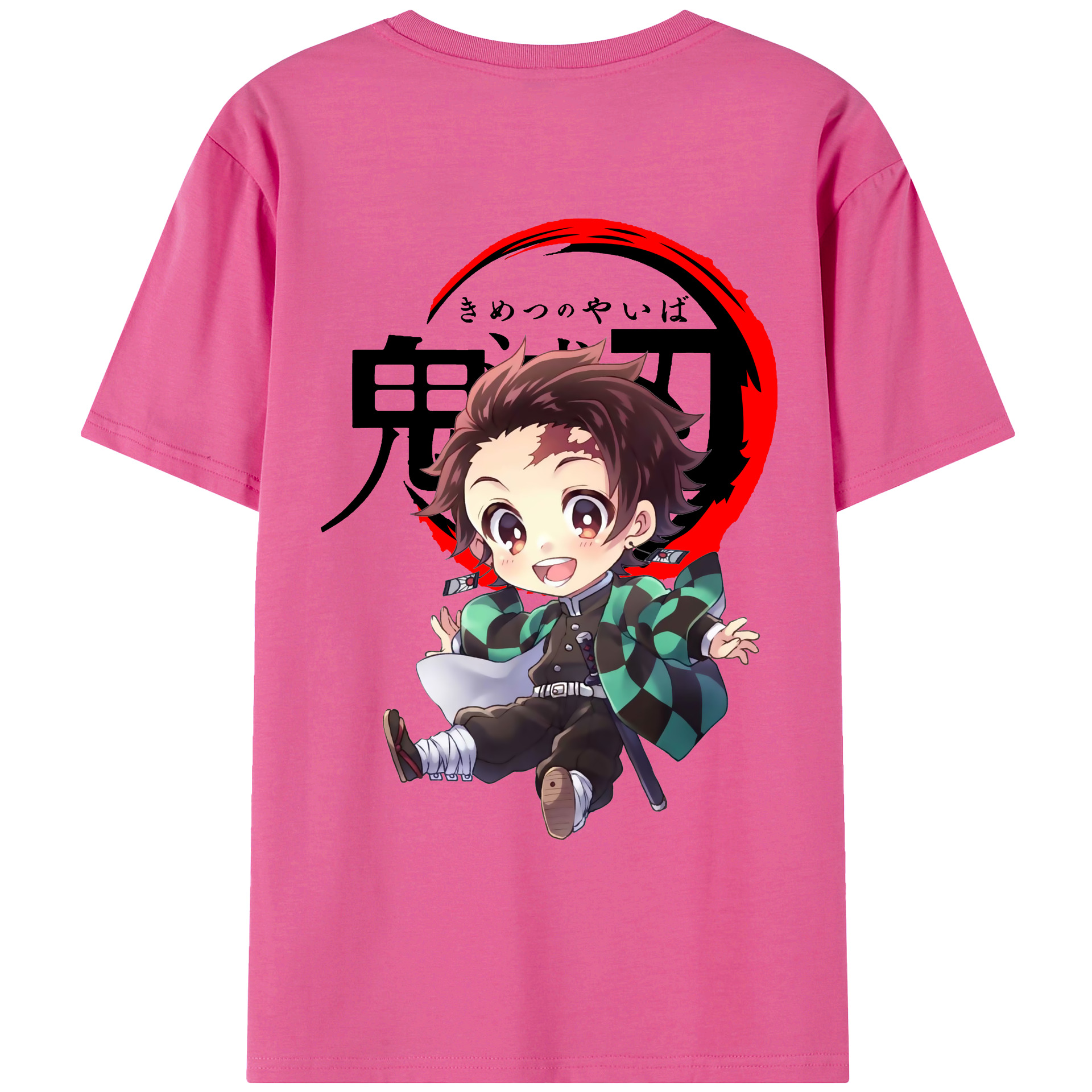 （画像用） 鬼滅の刃 竈門 炭治郎／かまど たんじろう Kamado Tanjirou レディース半袖Tシャツ(バックプリント)