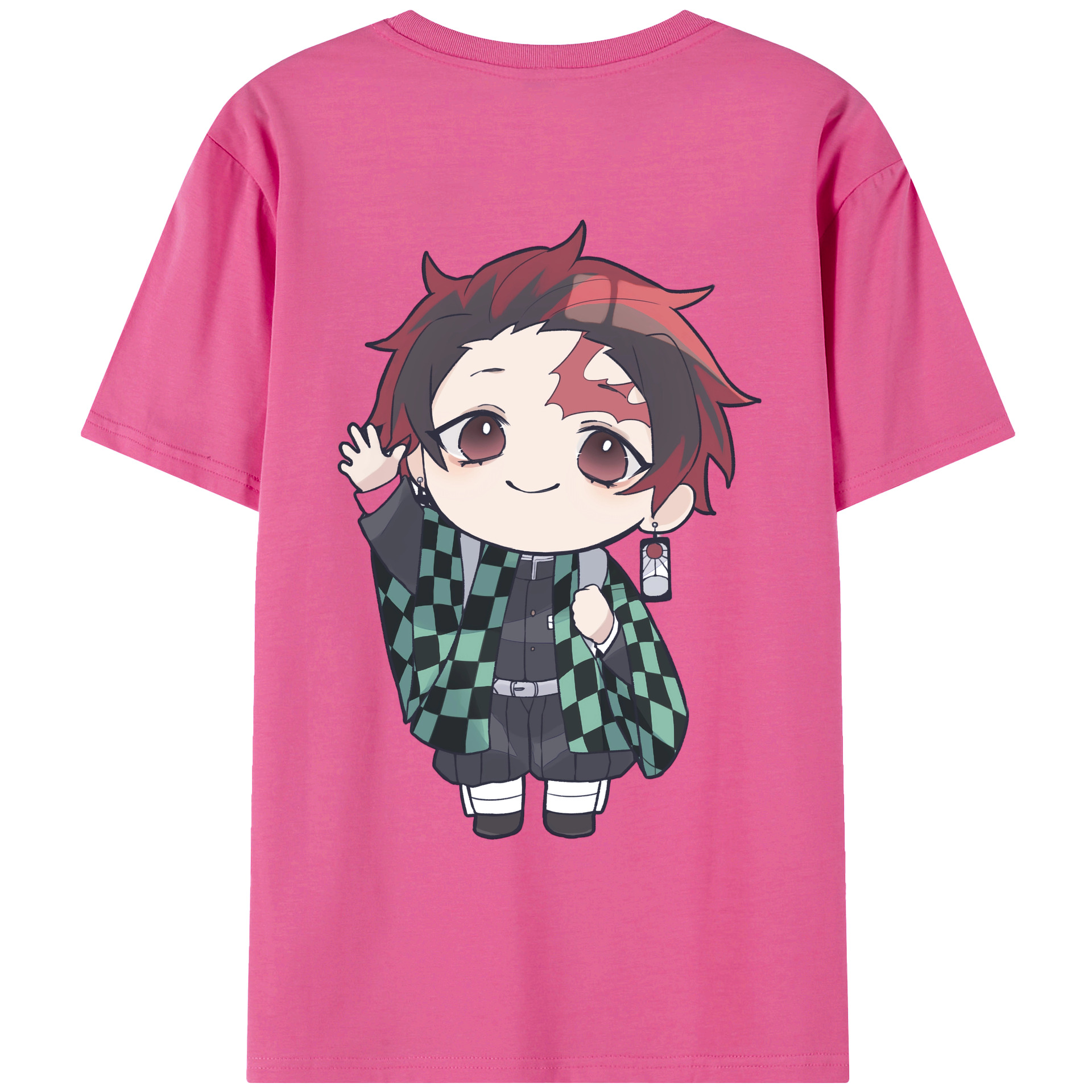 （画像用） 鬼滅の刃 竈門 炭治郎／かまど たんじろう Kamado Tanjirou レディース半袖Tシャツ(バックプリント)