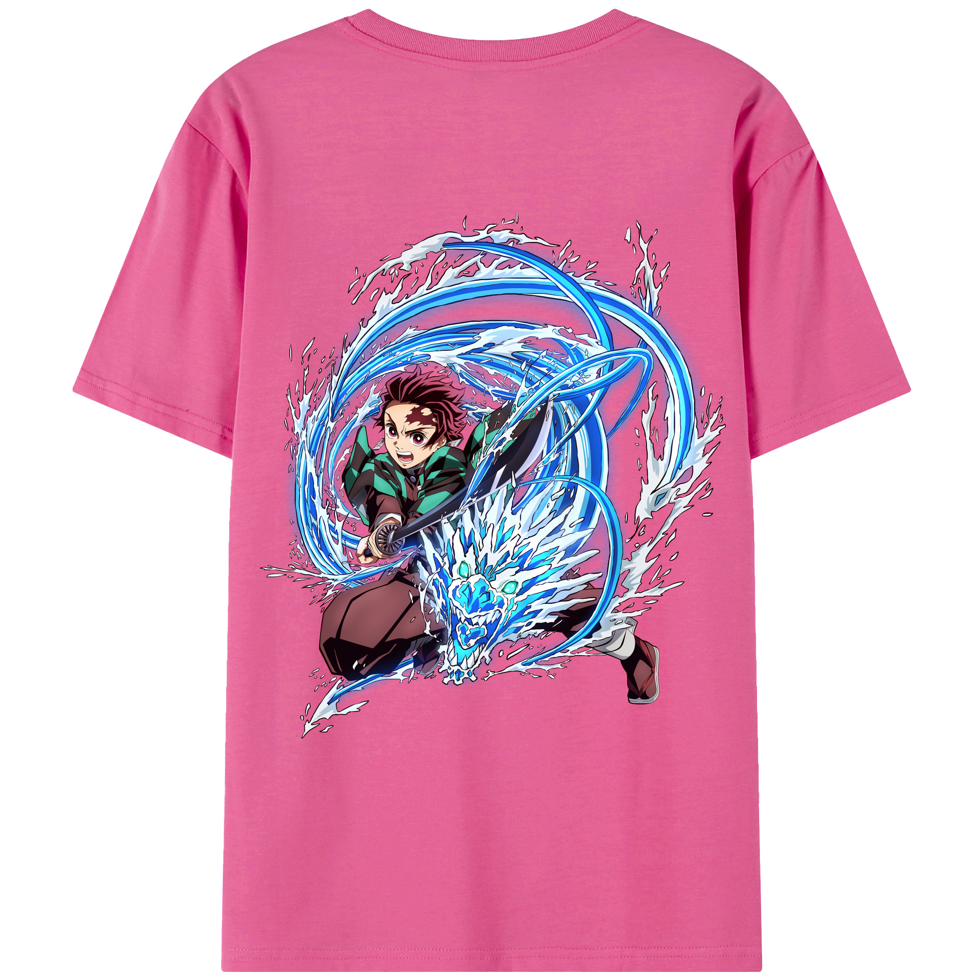 （画像用） 鬼滅の刃 竈門 炭治郎／かまど たんじろう Kamado Tanjirou レディース半袖Tシャツ(バックプリント)