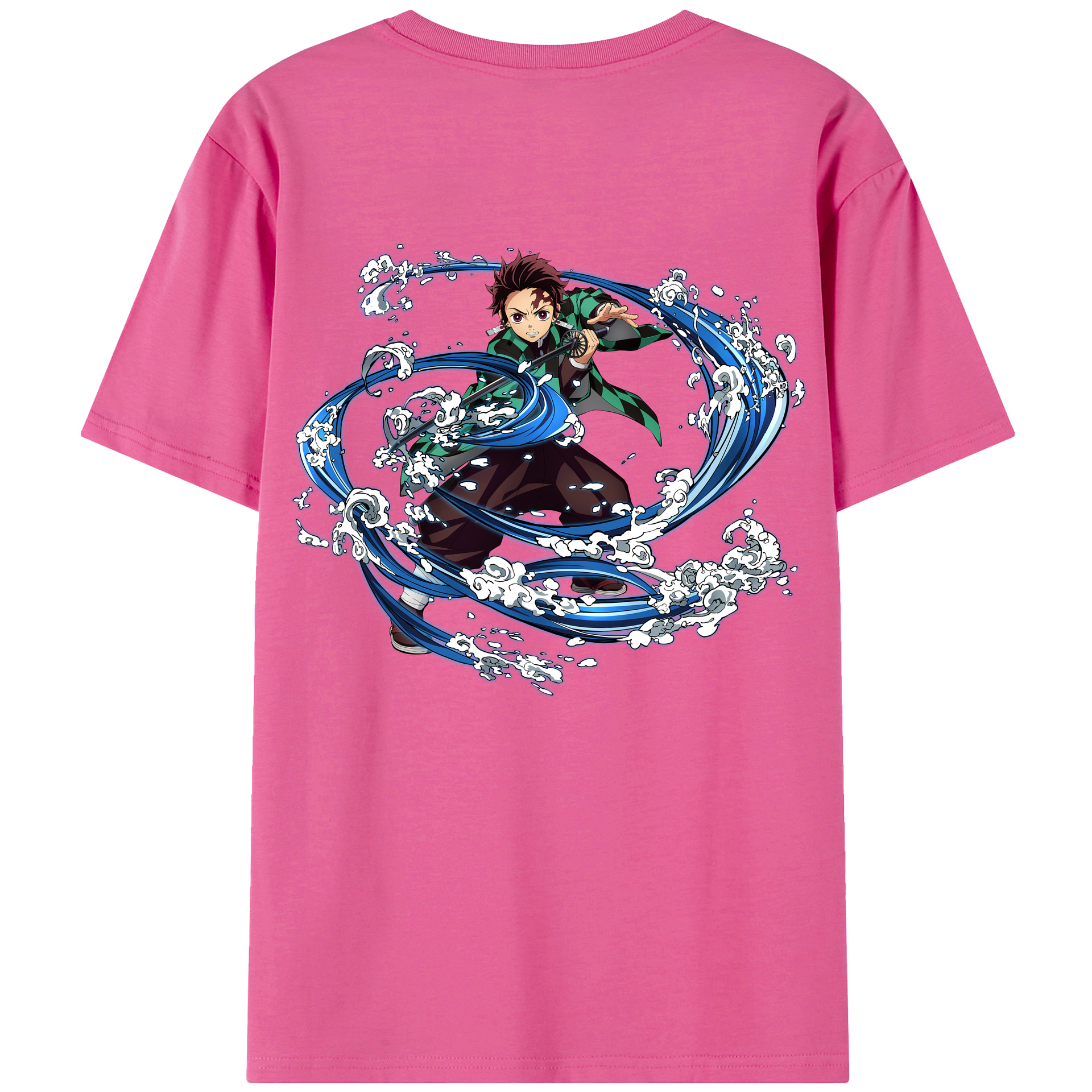 （画像用） 鬼滅の刃 竈門 炭治郎／かまど たんじろう Kamado Tanjirou レディース半袖Tシャツ(バックプリント)