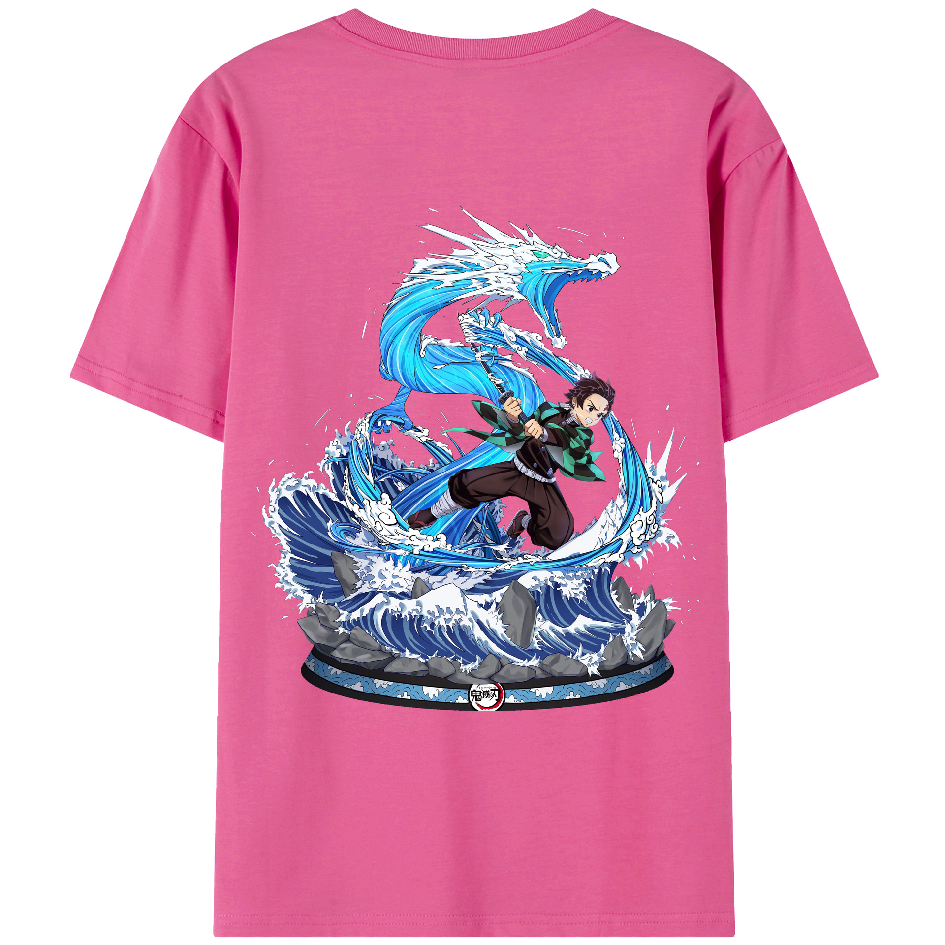 （画像用） 鬼滅の刃 竈門 炭治郎／かまど たんじろう Kamado Tanjirou レディース半袖Tシャツ(バックプリント)