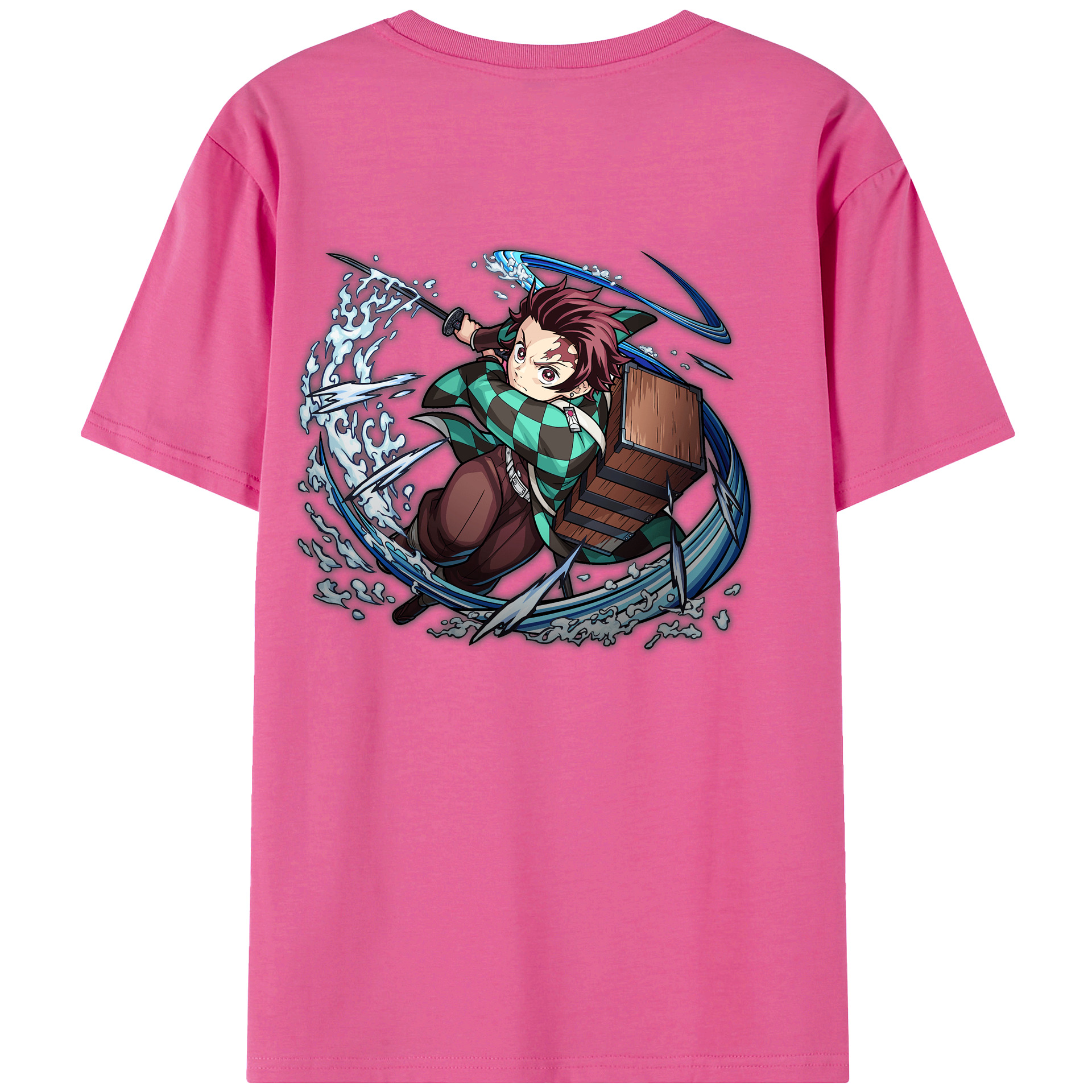 （画像用） 鬼滅の刃 竈門 炭治郎／かまど たんじろう Kamado Tanjirou レディース半袖Tシャツ(バックプリント)