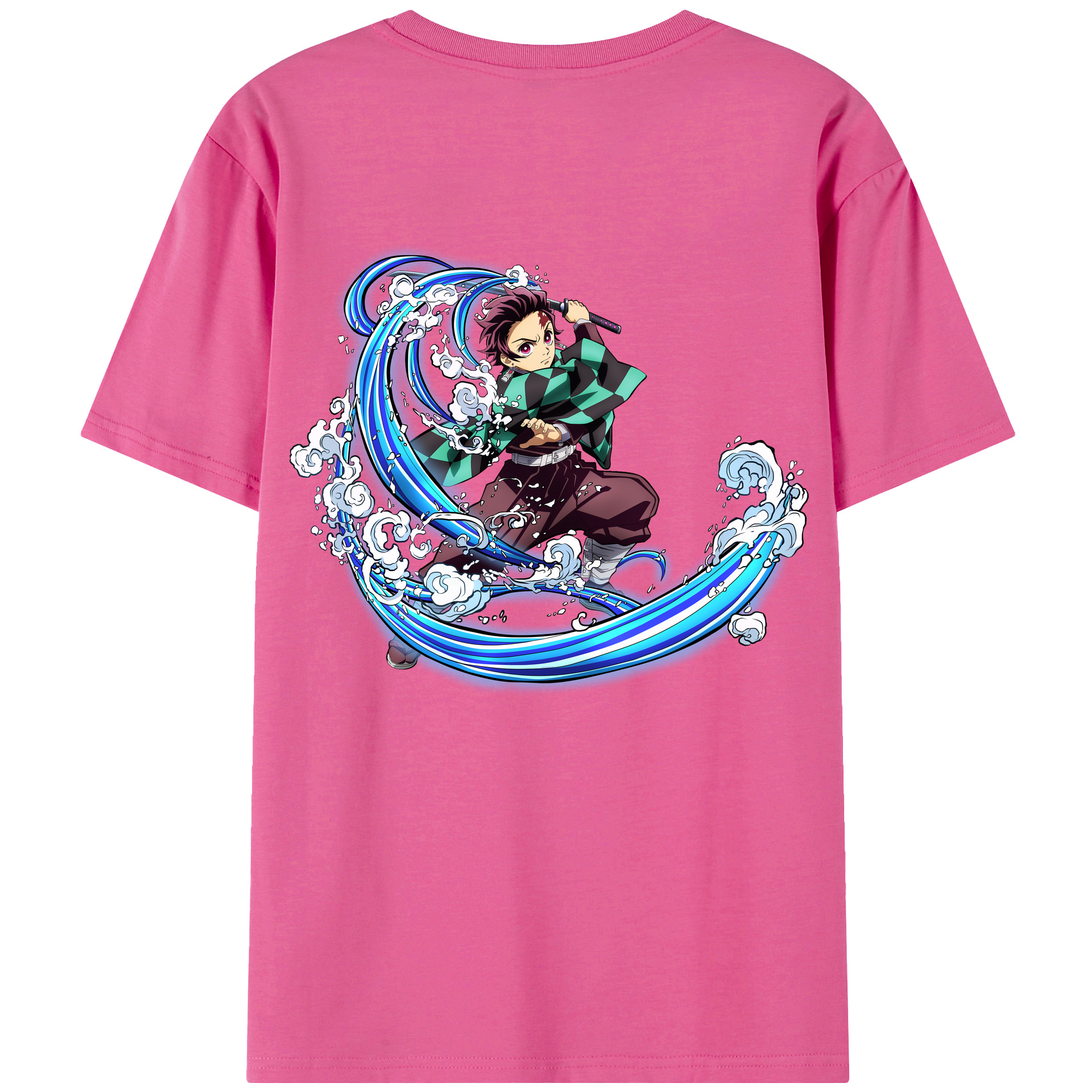 （画像用） 鬼滅の刃 竈門 炭治郎／かまど たんじろう Kamado Tanjirou レディース半袖Tシャツ(バックプリント)