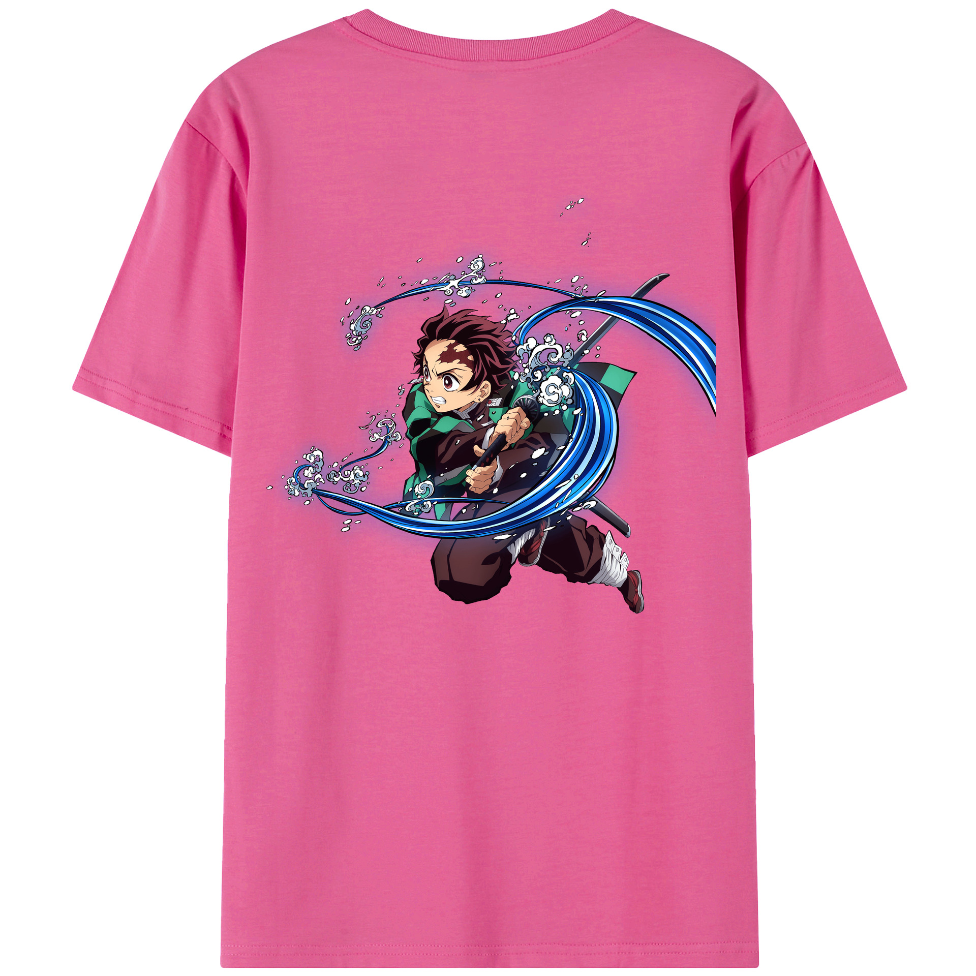 （画像用） 鬼滅の刃 竈門 炭治郎／かまど たんじろう Kamado Tanjirou レディース半袖Tシャツ(バックプリント)