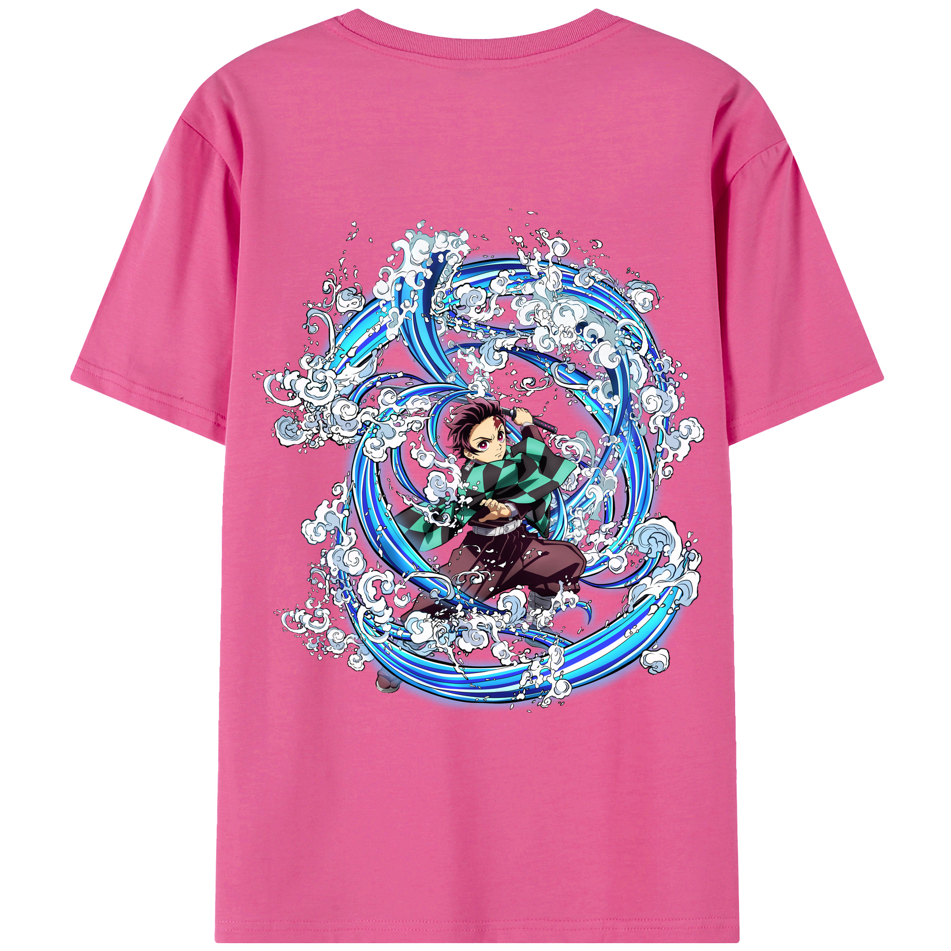 （画像用） 鬼滅の刃 竈門 炭治郎／かまど たんじろう Kamado Tanjirou レディース半袖Tシャツ(バックプリント)