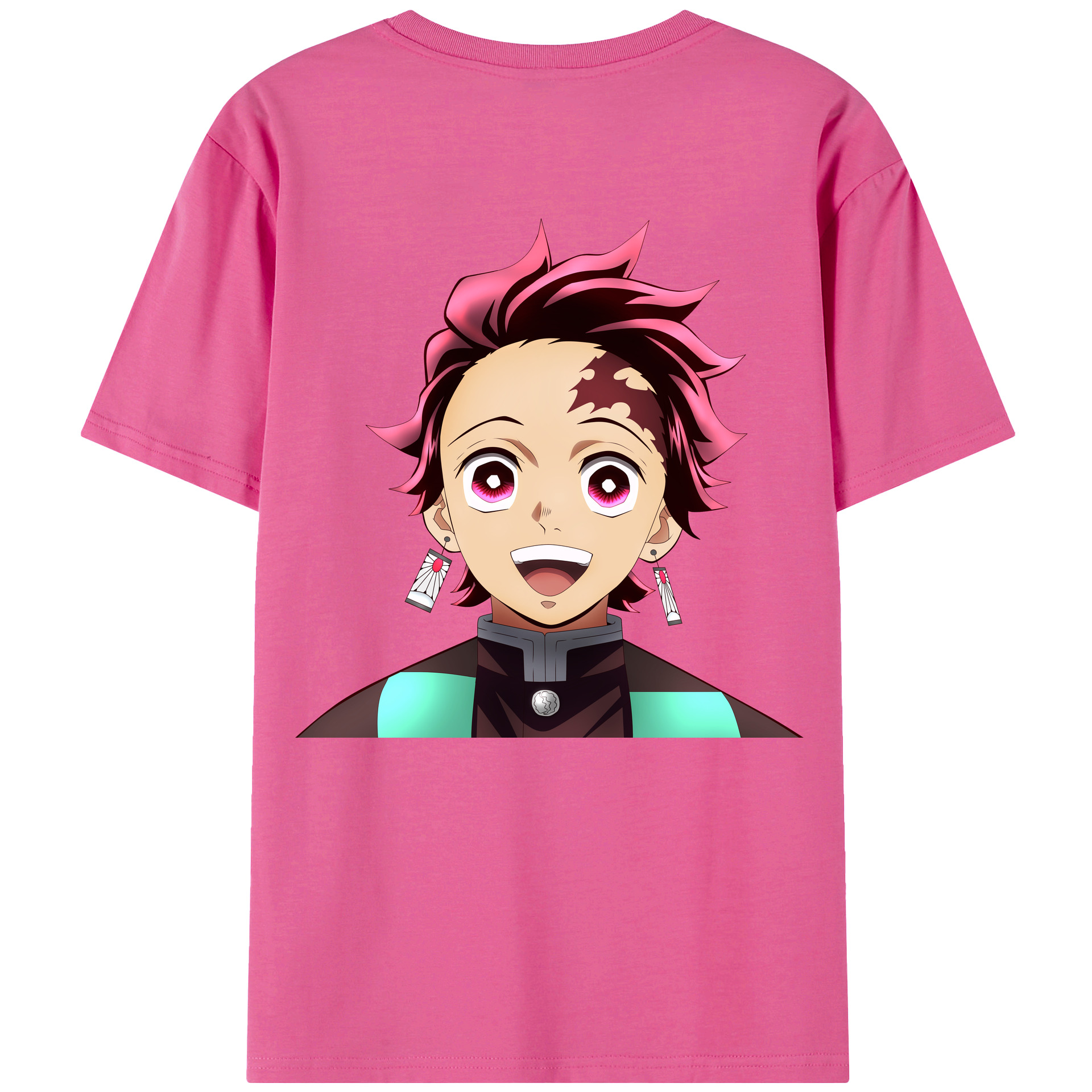 （画像用） 鬼滅の刃 竈門 炭治郎／かまど たんじろう Kamado Tanjirou レディース半袖Tシャツ(バックプリント)