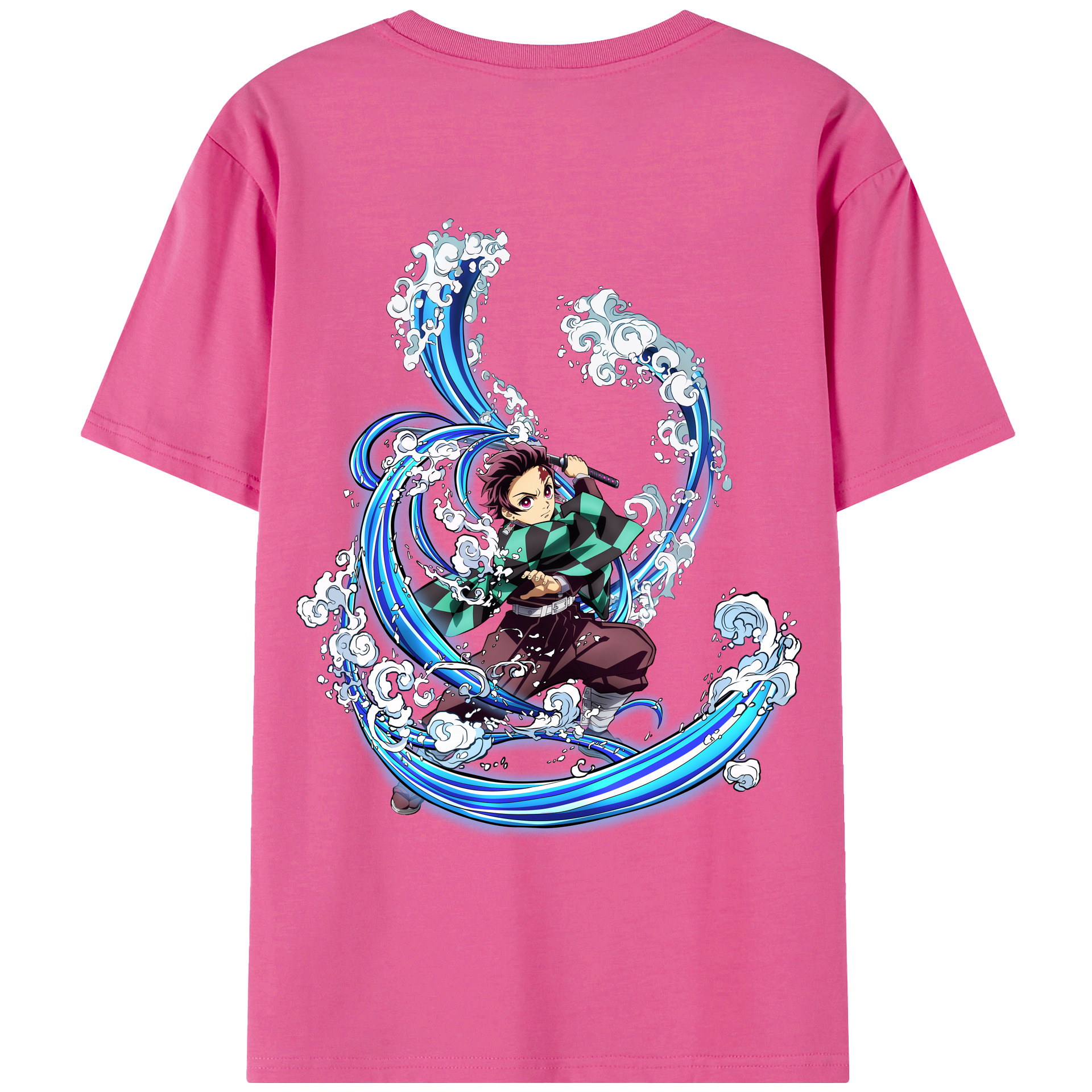 （画像用） 鬼滅の刃 竈門 炭治郎／かまど たんじろう Kamado Tanjirou レディース半袖Tシャツ(バックプリント)