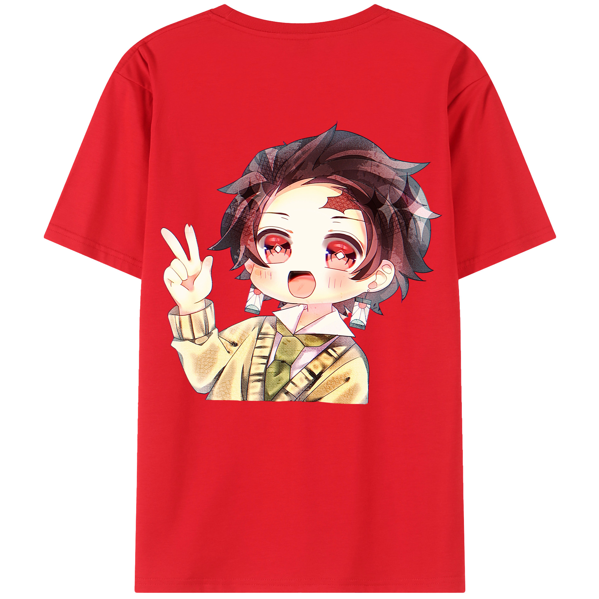 （画像用） 鬼滅の刃 竈門 炭治郎／かまど たんじろう Kamado Tanjirou レディース半袖Tシャツ(バックプリント)