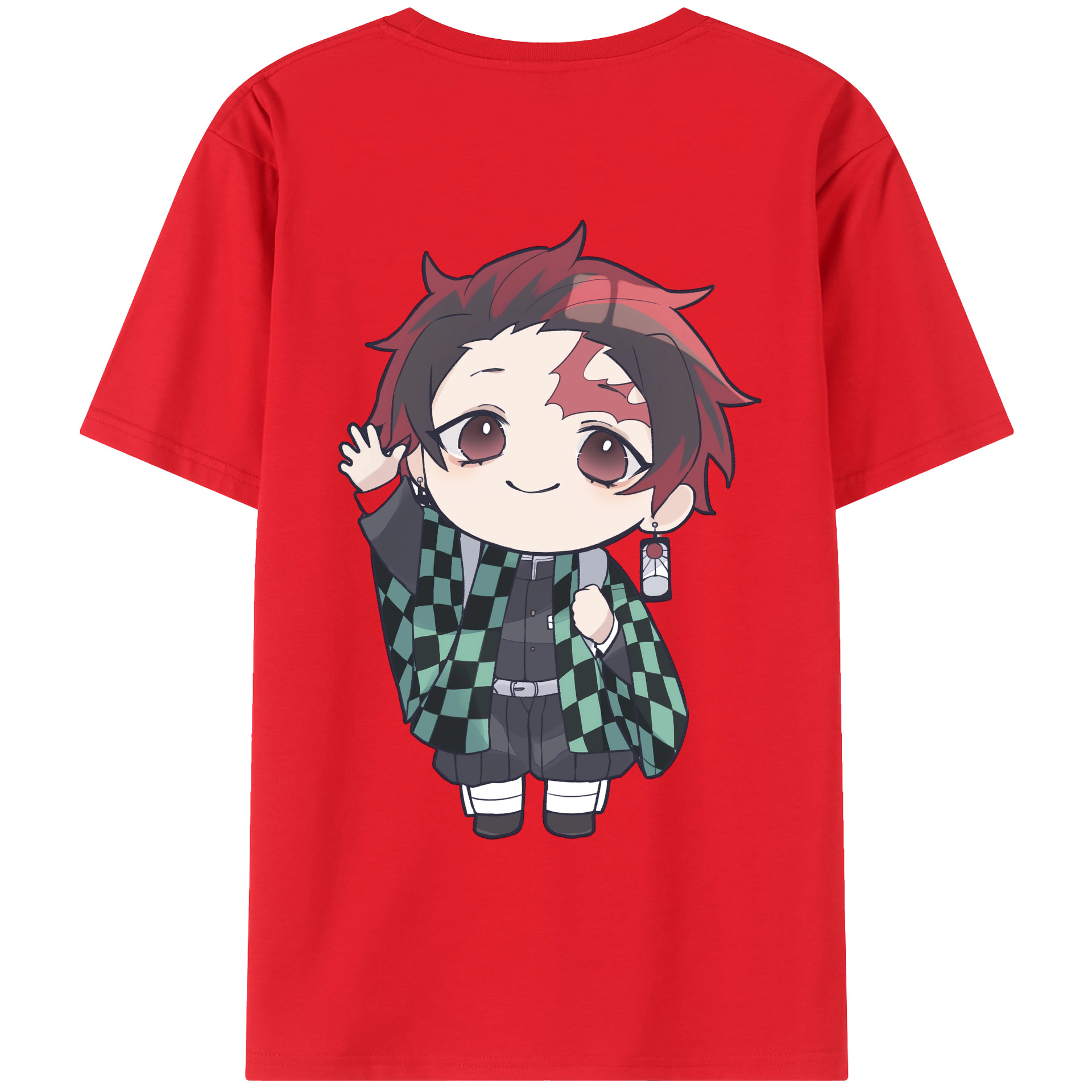 （画像用） 鬼滅の刃 竈門 炭治郎／かまど たんじろう Kamado Tanjirou レディース半袖Tシャツ(バックプリント)