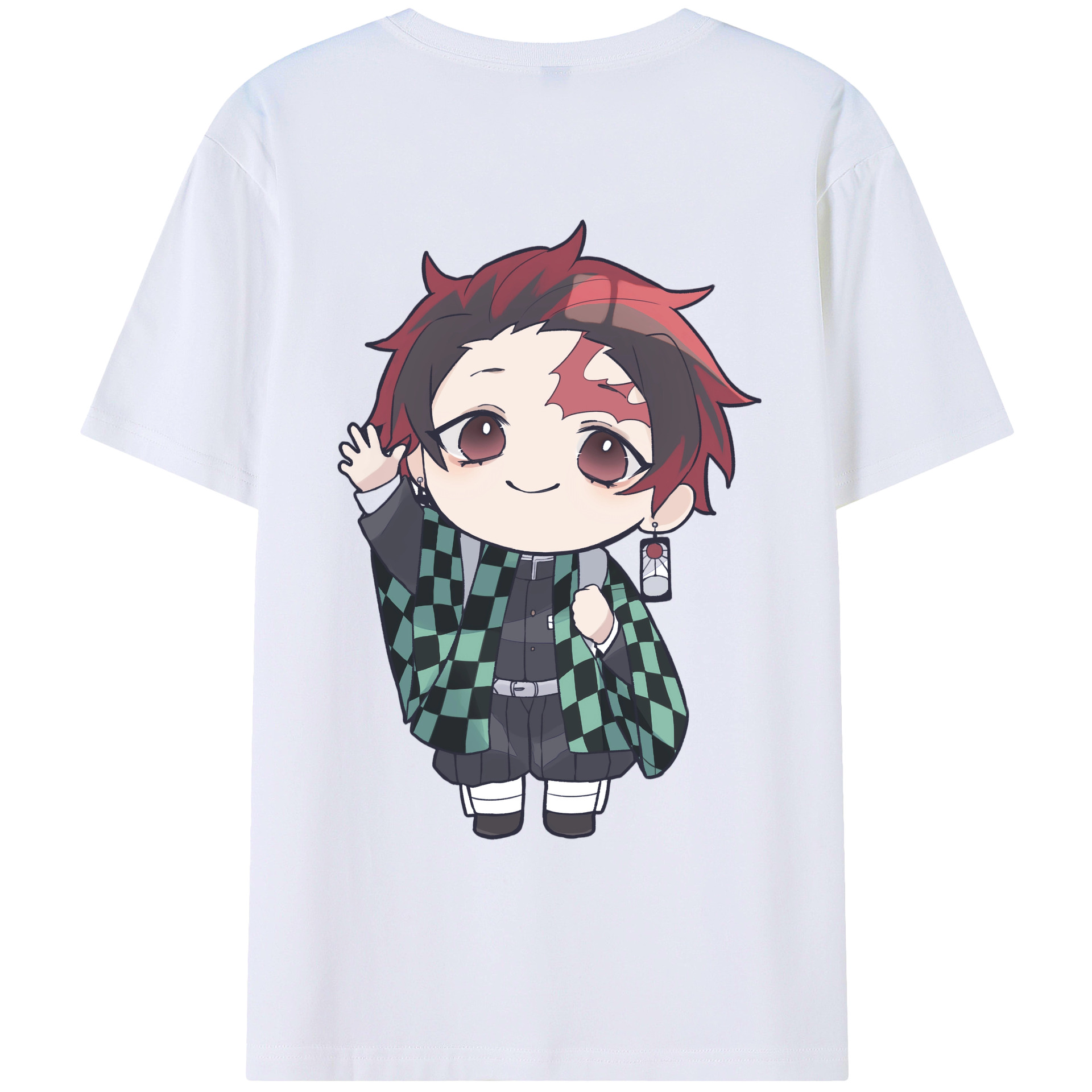 （画像用） 鬼滅の刃 竈門 炭治郎／かまど たんじろう Kamado Tanjirou レディース半袖Tシャツ(バックプリント)