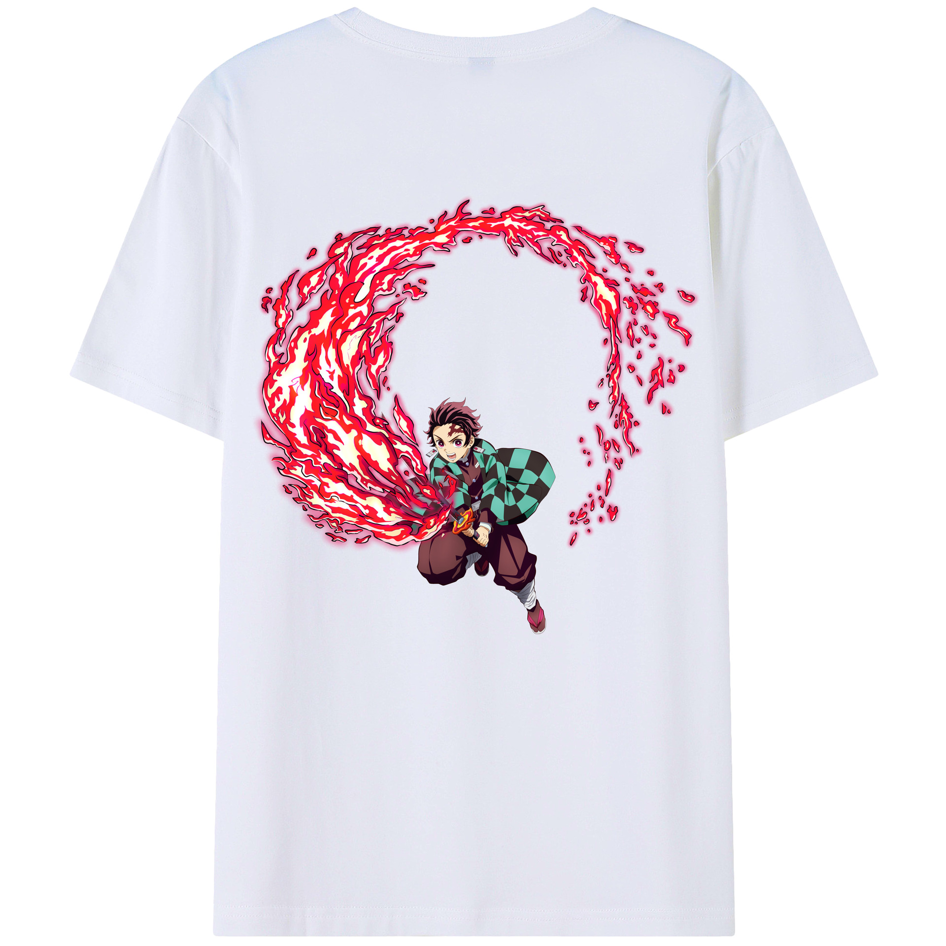 （画像用） 鬼滅の刃 竈門 炭治郎／かまど たんじろう Kamado Tanjirou レディース半袖Tシャツ(バックプリント)