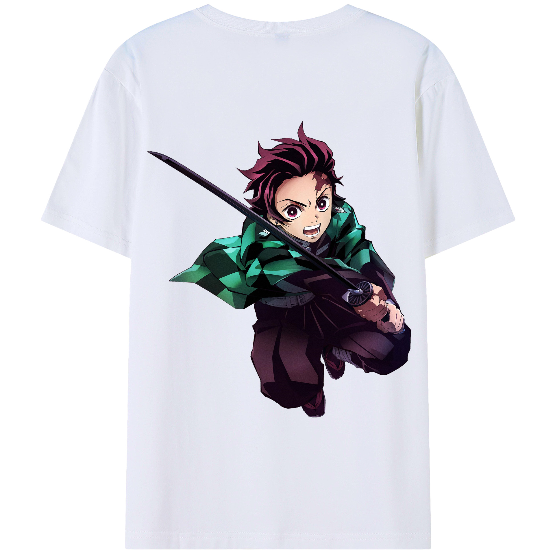 （画像用） 鬼滅の刃 竈門 炭治郎／かまど たんじろう Kamado Tanjirou レディース半袖Tシャツ(バックプリント)