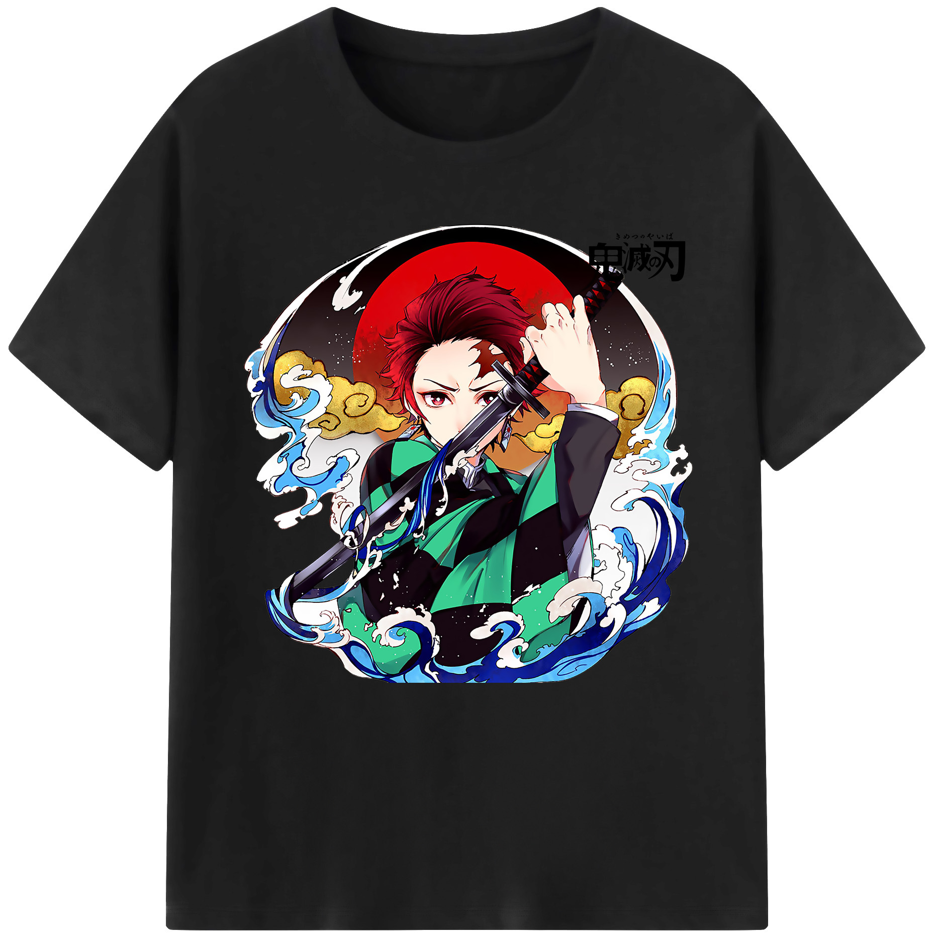 （画像用） 鬼滅の刃 竈門 炭治郎／かまど たんじろう Kamado Tanjirou レディースカジュアルプリントTシャツ（綿100％）