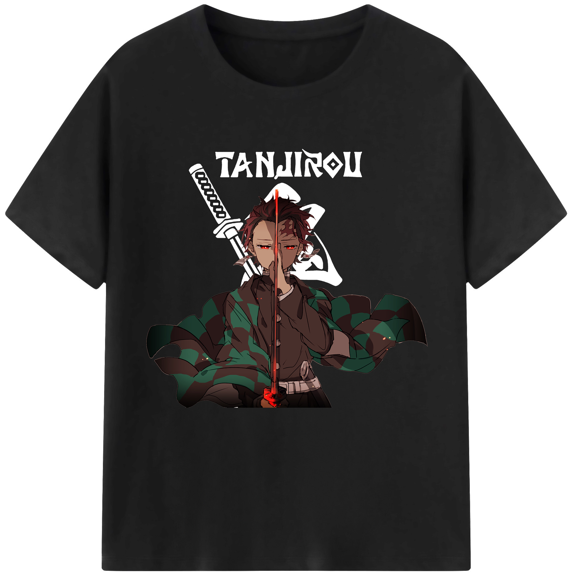 （画像用） 鬼滅の刃 竈門 炭治郎／かまど たんじろう Kamado Tanjirou レディースカジュアルプリントTシャツ（綿100％）