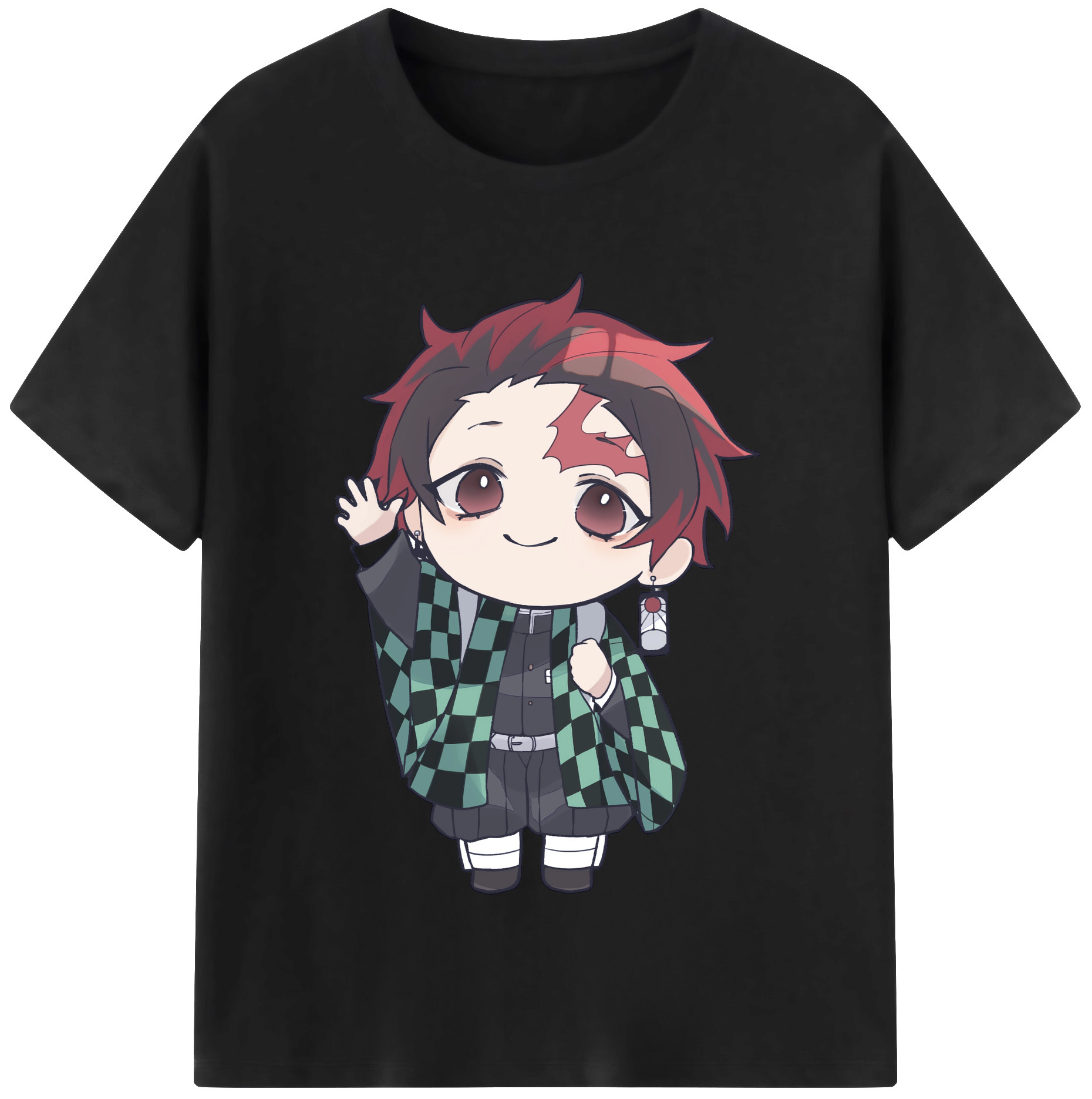 （画像用） 鬼滅の刃 竈門 炭治郎／かまど たんじろう Kamado Tanjirou レディースカジュアルプリントTシャツ（綿100％）