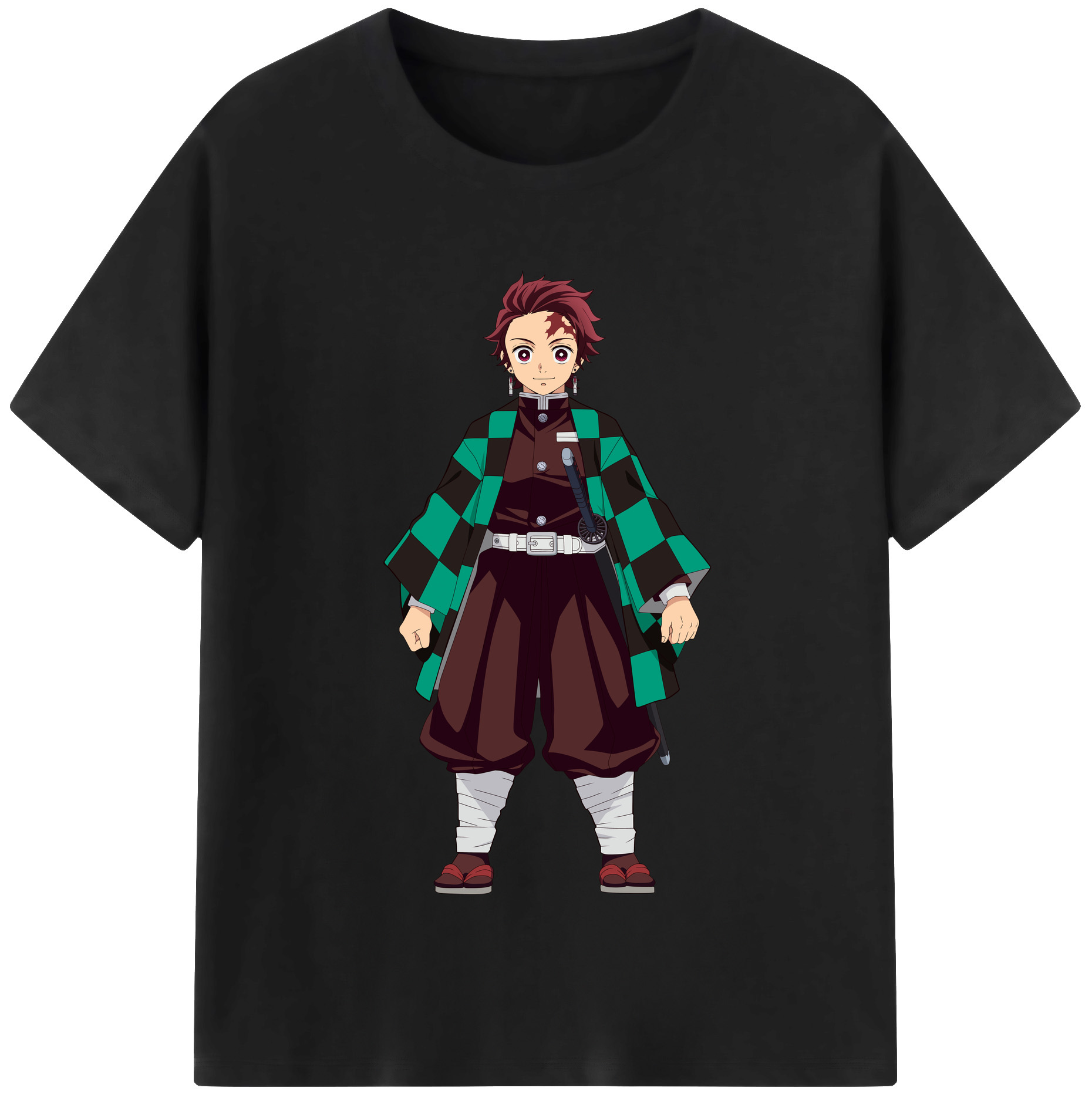 （画像用） 鬼滅の刃 竈門 炭治郎／かまど たんじろう Kamado Tanjirou レディースカジュアルプリントTシャツ（綿100％）