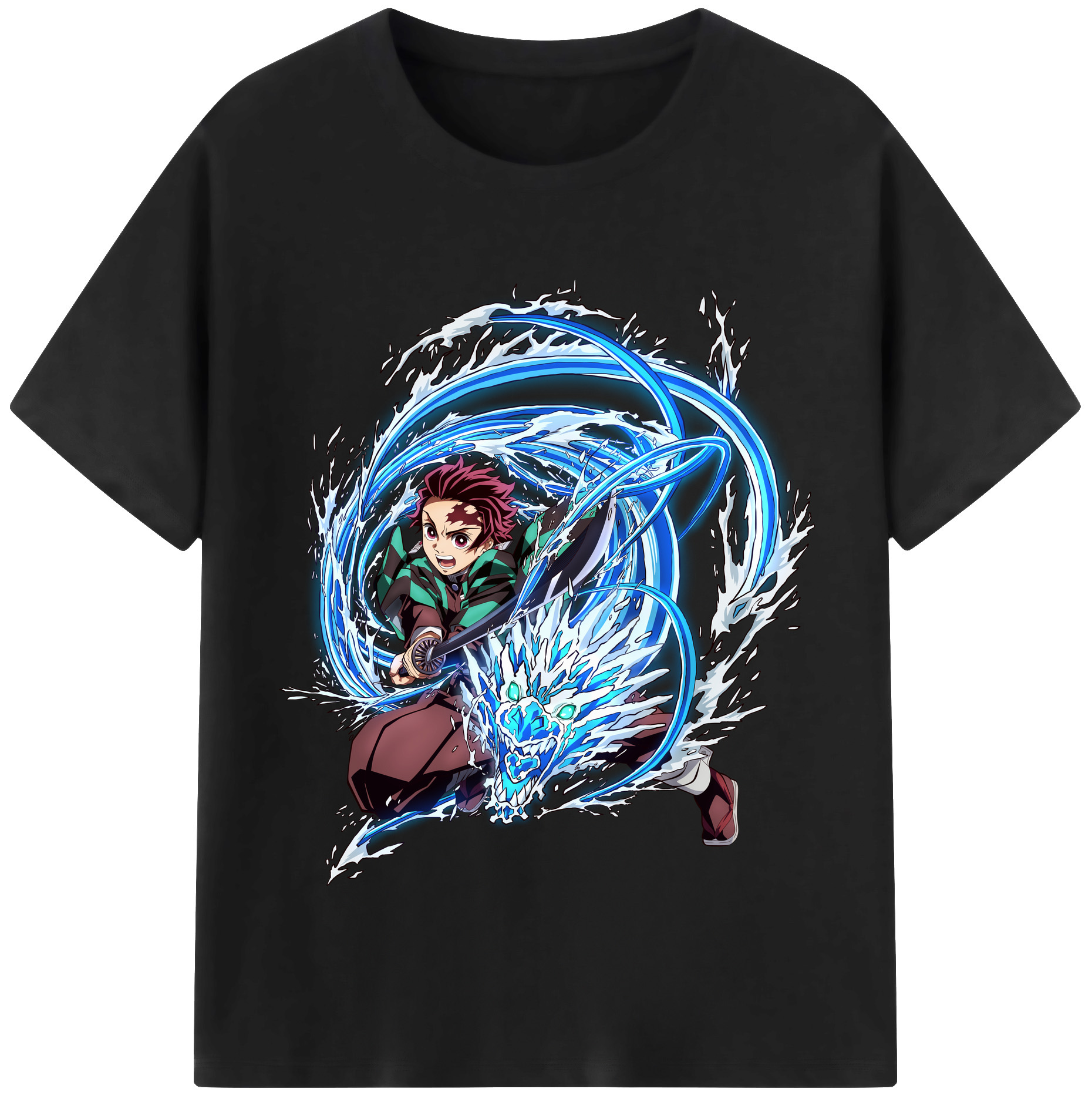 （画像用） 鬼滅の刃 竈門 炭治郎／かまど たんじろう Kamado Tanjirou レディースカジュアルプリントTシャツ（綿100％）