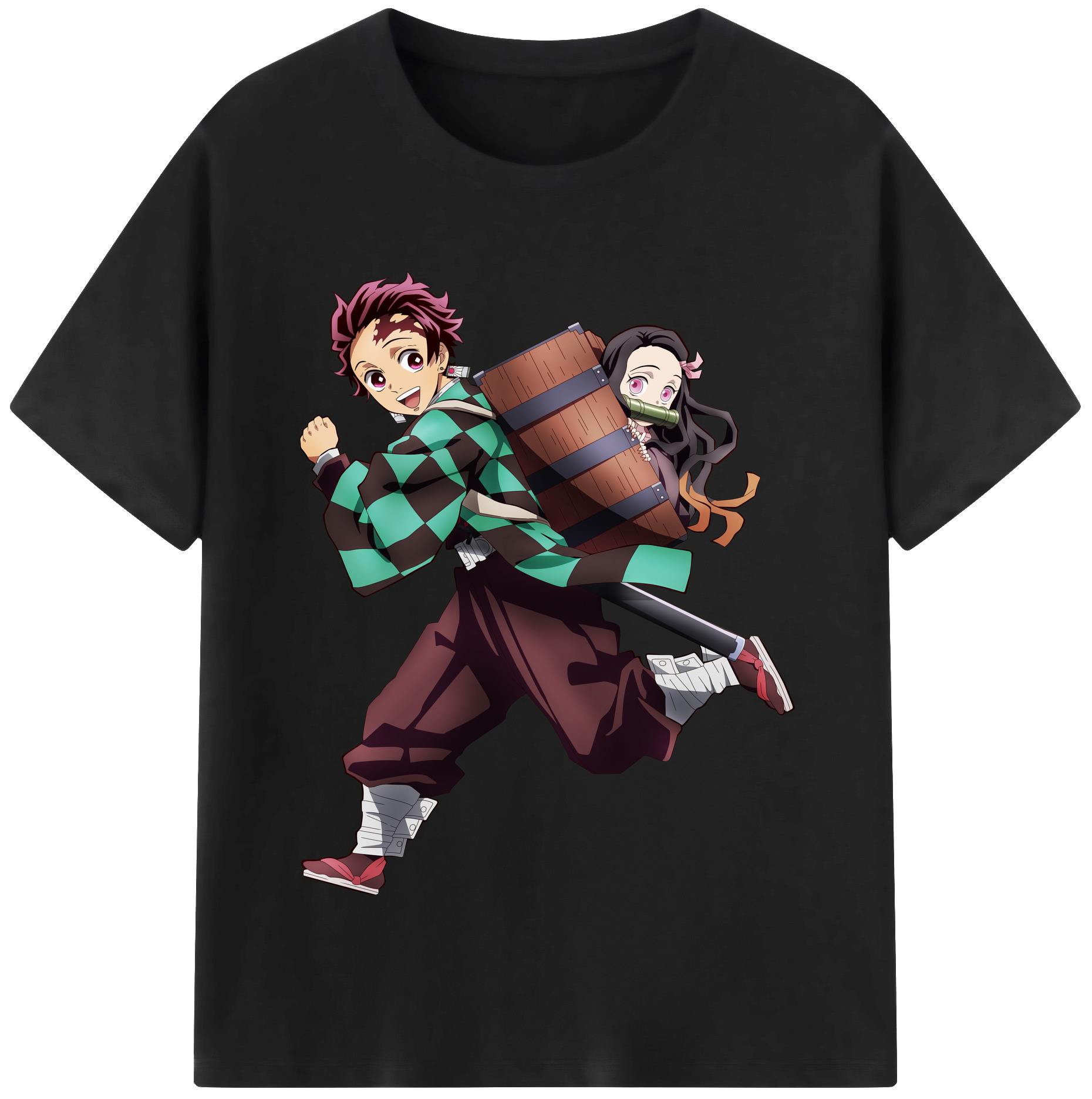 （画像用） 鬼滅の刃 竈門 炭治郎／かまど たんじろう Kamado Tanjirou レディースカジュアルプリントTシャツ（綿100％）