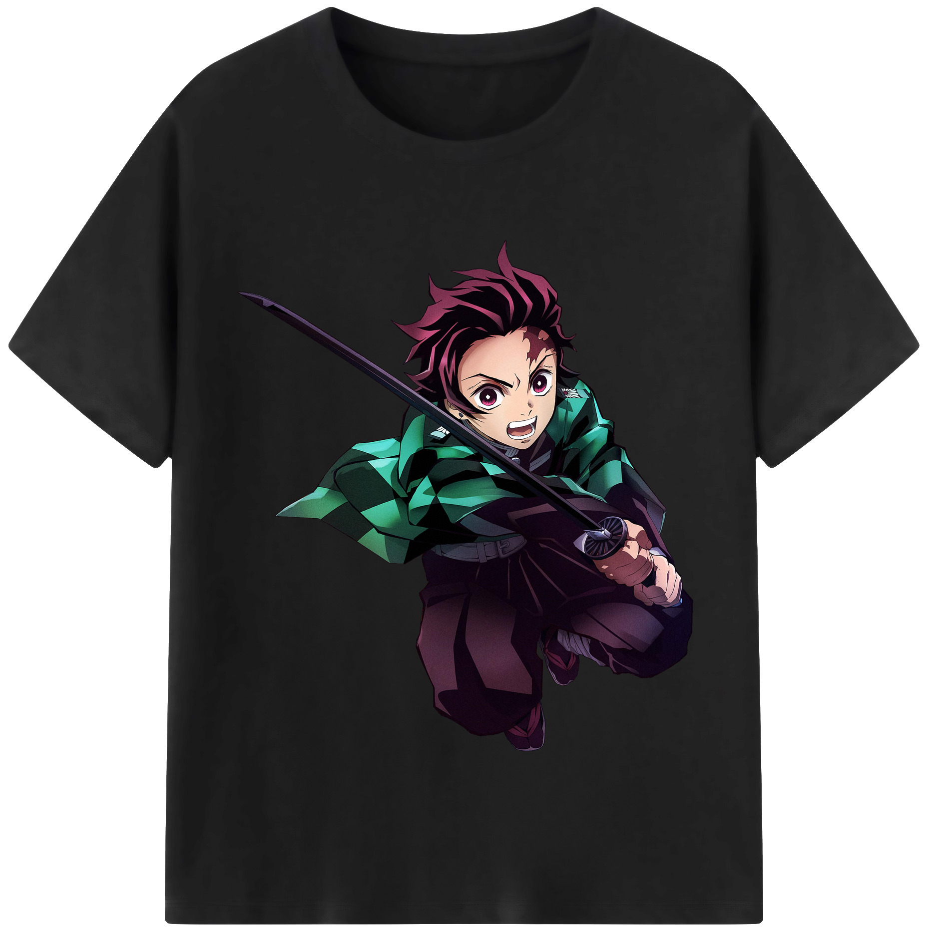（画像用） 鬼滅の刃 竈門 炭治郎／かまど たんじろう Kamado Tanjirou レディースカジュアルプリントTシャツ（綿100％）