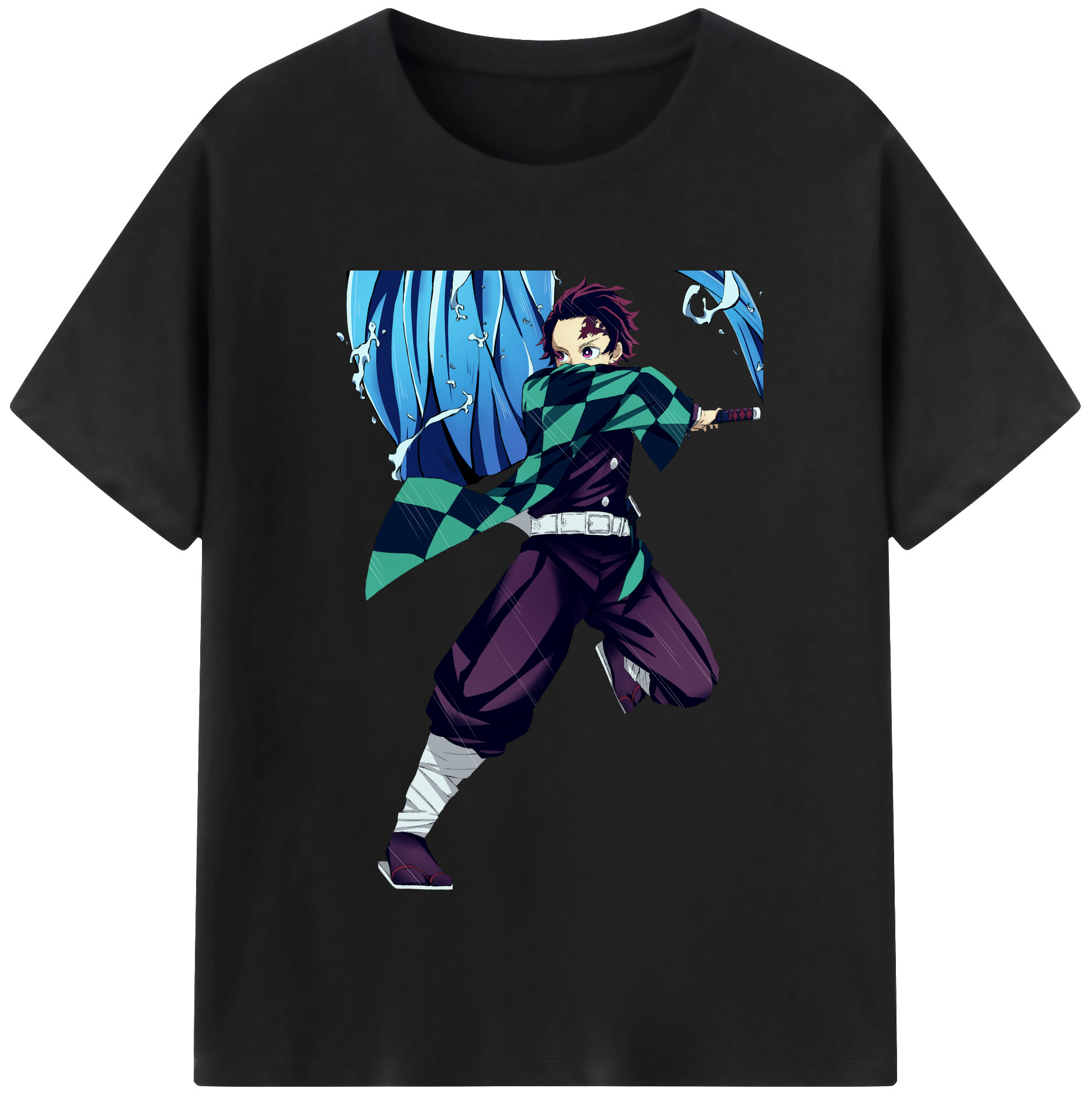 （画像用） 鬼滅の刃 竈門 炭治郎／かまど たんじろう Kamado Tanjirou レディースカジュアルプリントTシャツ（綿100％）