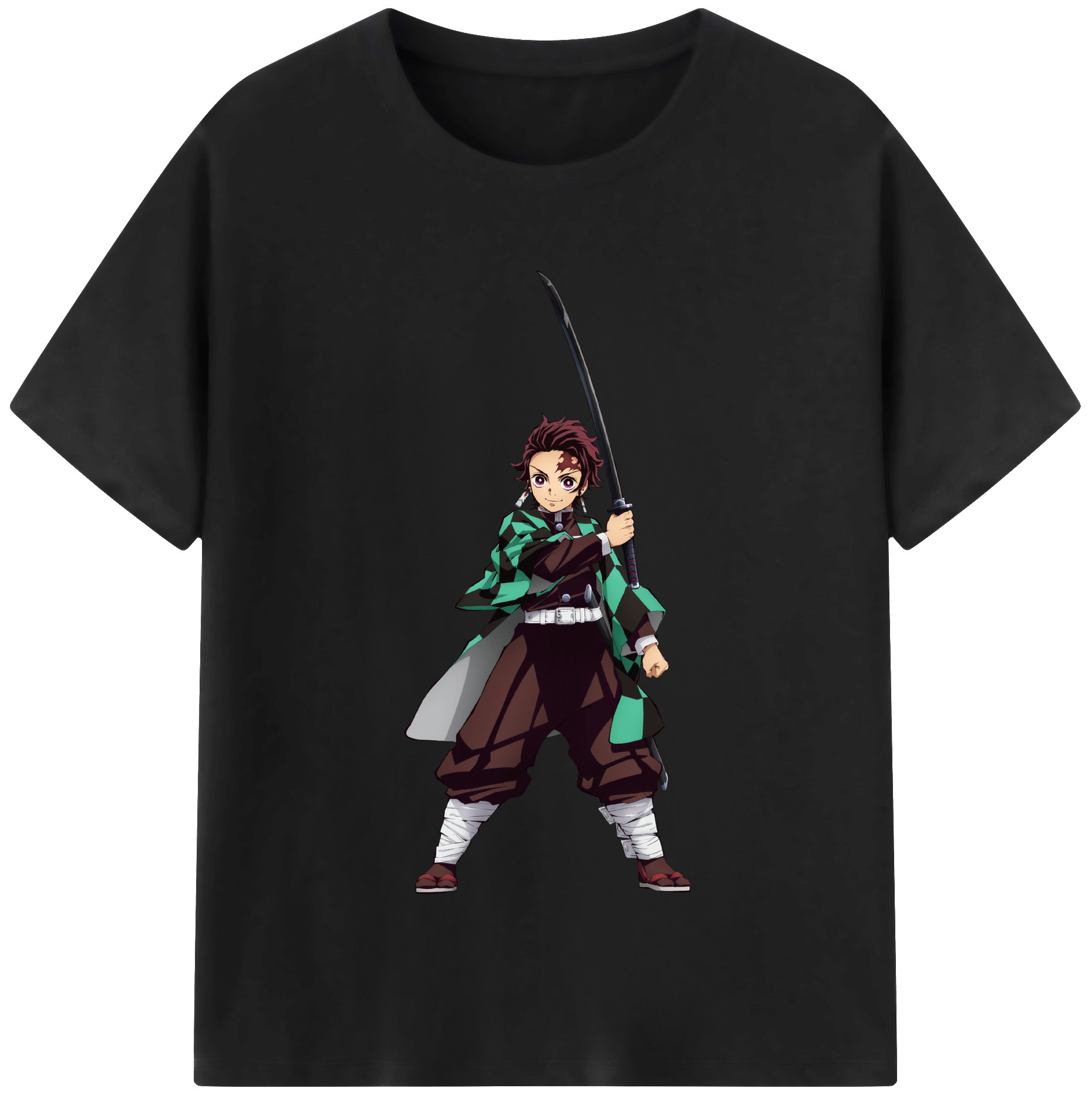 （画像用） 鬼滅の刃 竈門 炭治郎／かまど たんじろう Kamado Tanjirou レディースカジュアルプリントTシャツ（綿100％）