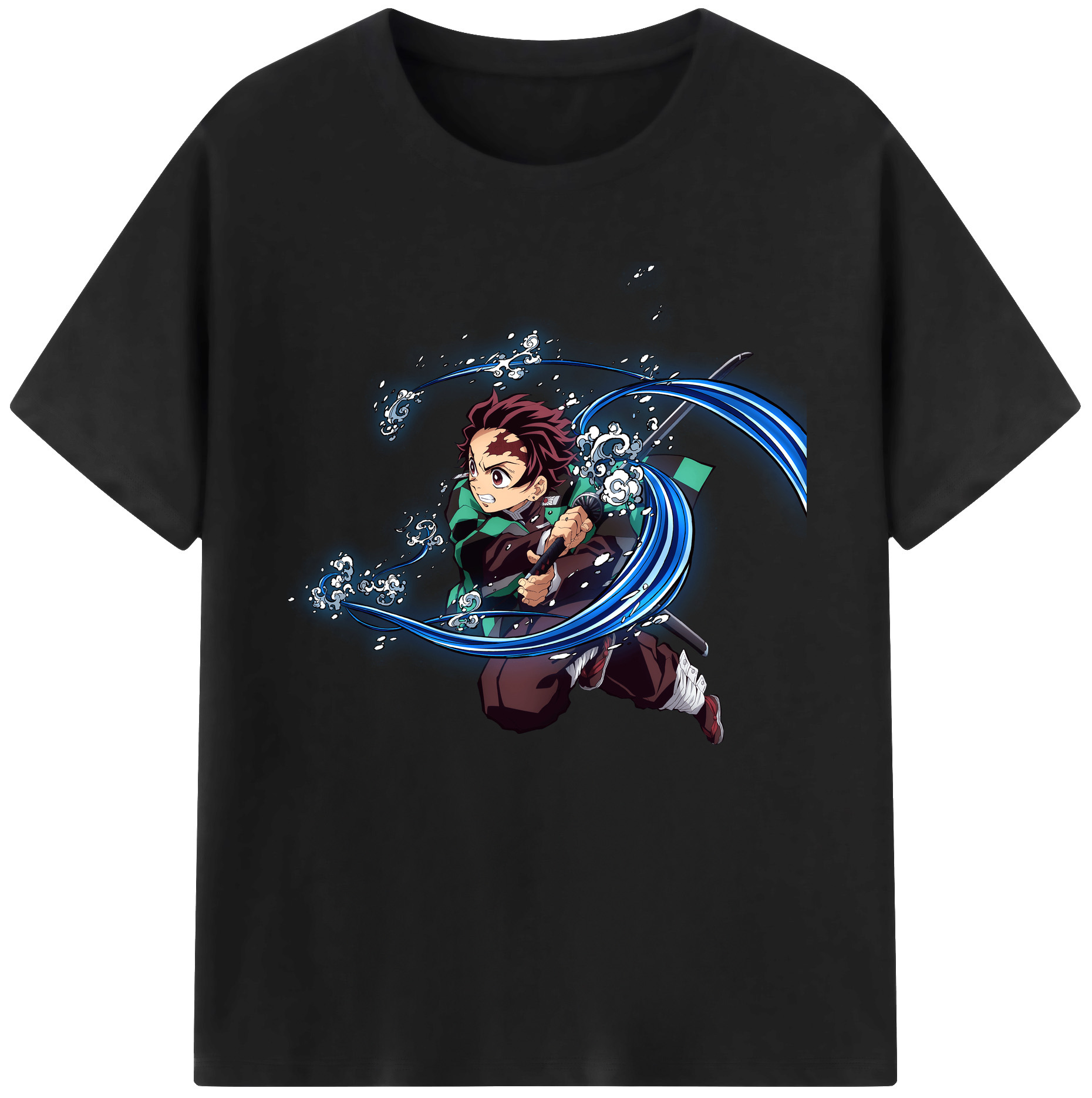 （画像用） 鬼滅の刃 竈門 炭治郎／かまど たんじろう Kamado Tanjirou レディースカジュアルプリントTシャツ（綿100％）