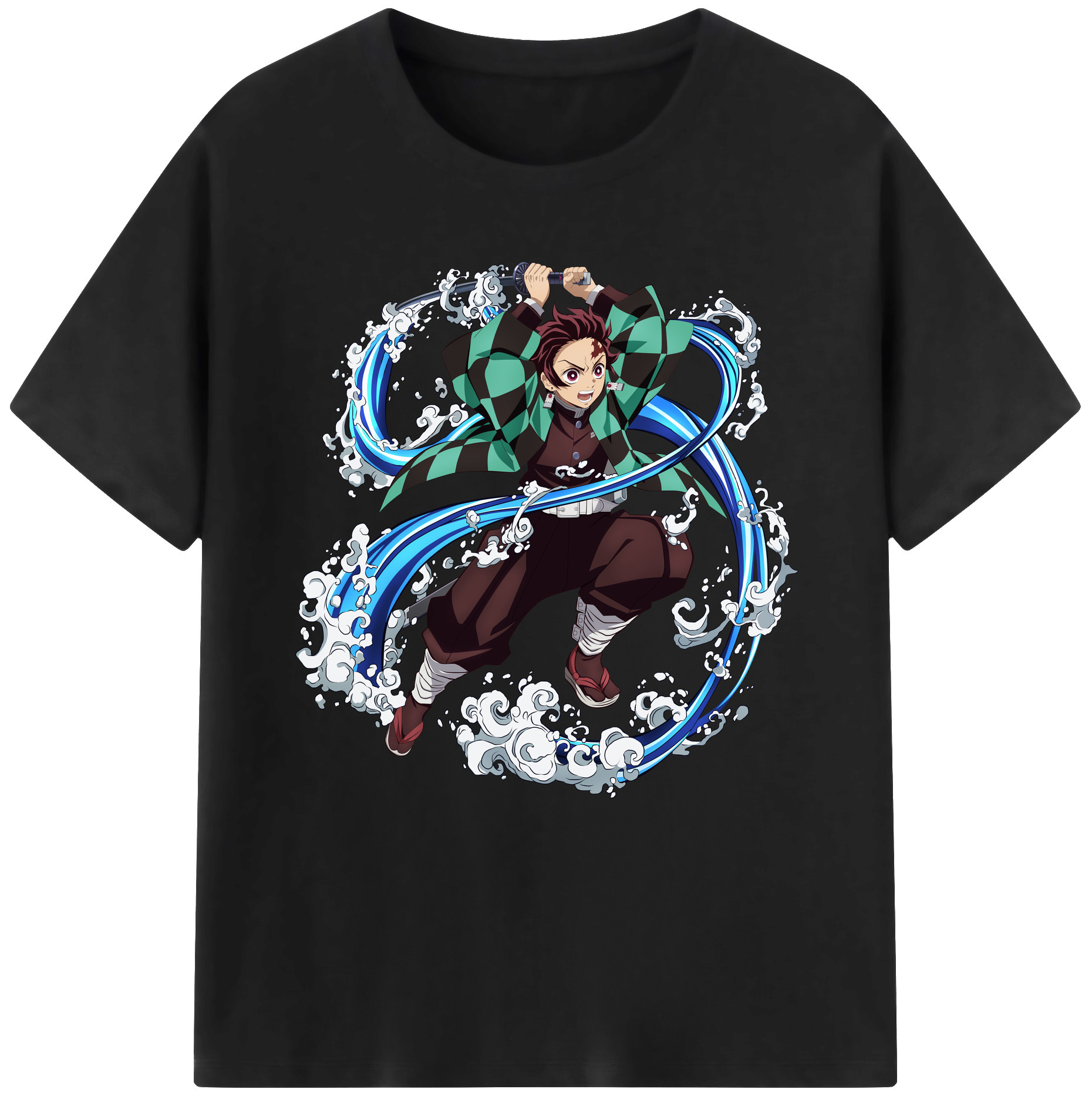（画像用） 鬼滅の刃 竈門 炭治郎／かまど たんじろう Kamado Tanjirou レディースカジュアルプリントTシャツ（綿100％）