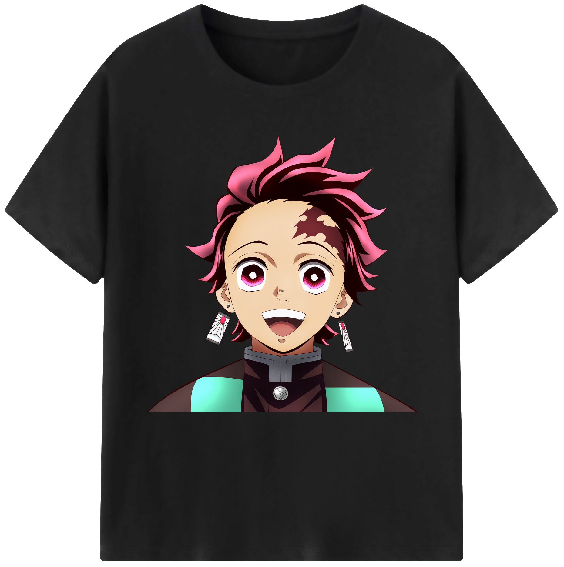 （画像用） 鬼滅の刃 竈門 炭治郎／かまど たんじろう Kamado Tanjirou レディースカジュアルプリントTシャツ（綿100％）