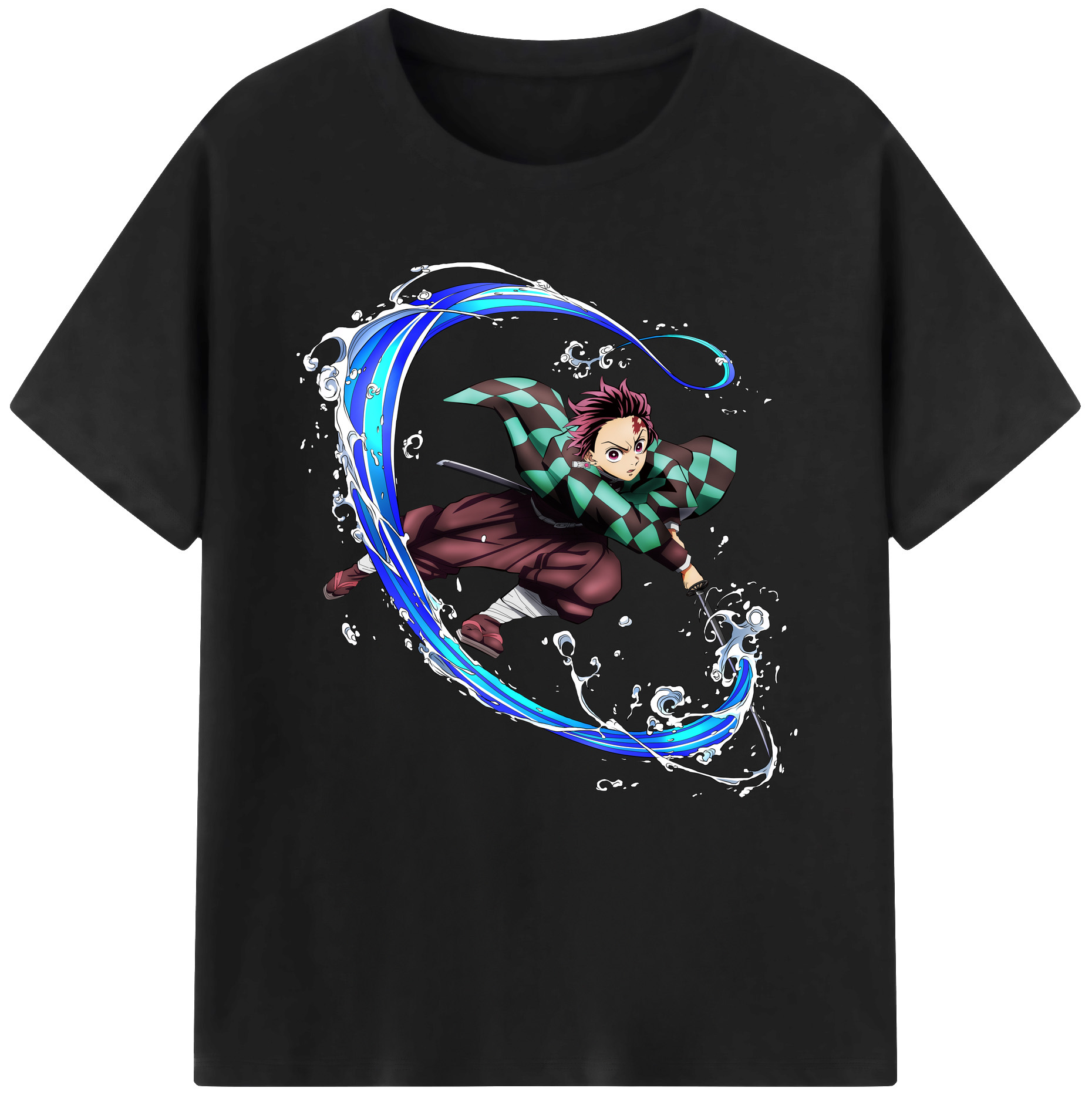 （画像用） 鬼滅の刃 竈門 炭治郎／かまど たんじろう Kamado Tanjirou レディースカジュアルプリントTシャツ（綿100％）