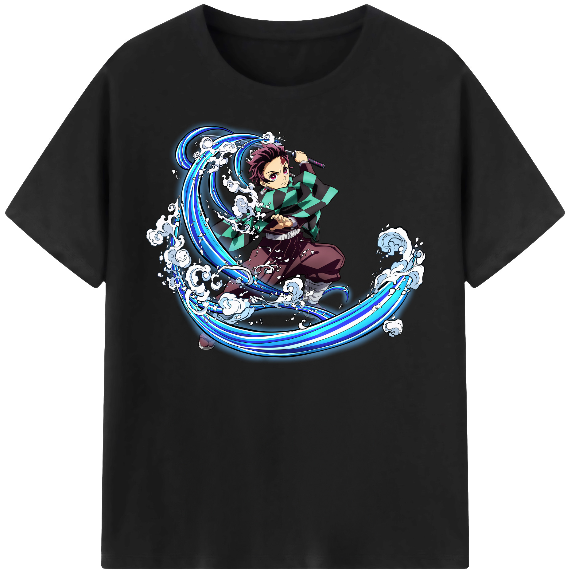 （画像用） 鬼滅の刃 竈門 炭治郎／かまど たんじろう Kamado Tanjirou レディースカジュアルプリントTシャツ（綿100％）