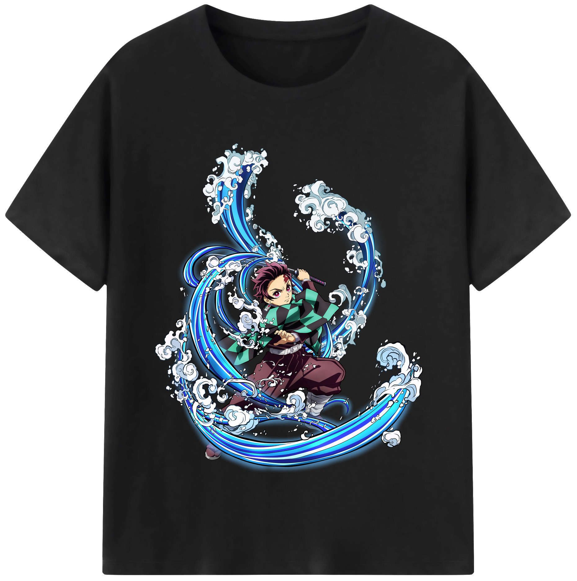 （画像用） 鬼滅の刃 竈門 炭治郎／かまど たんじろう Kamado Tanjirou レディースカジュアルプリントTシャツ（綿100％）
