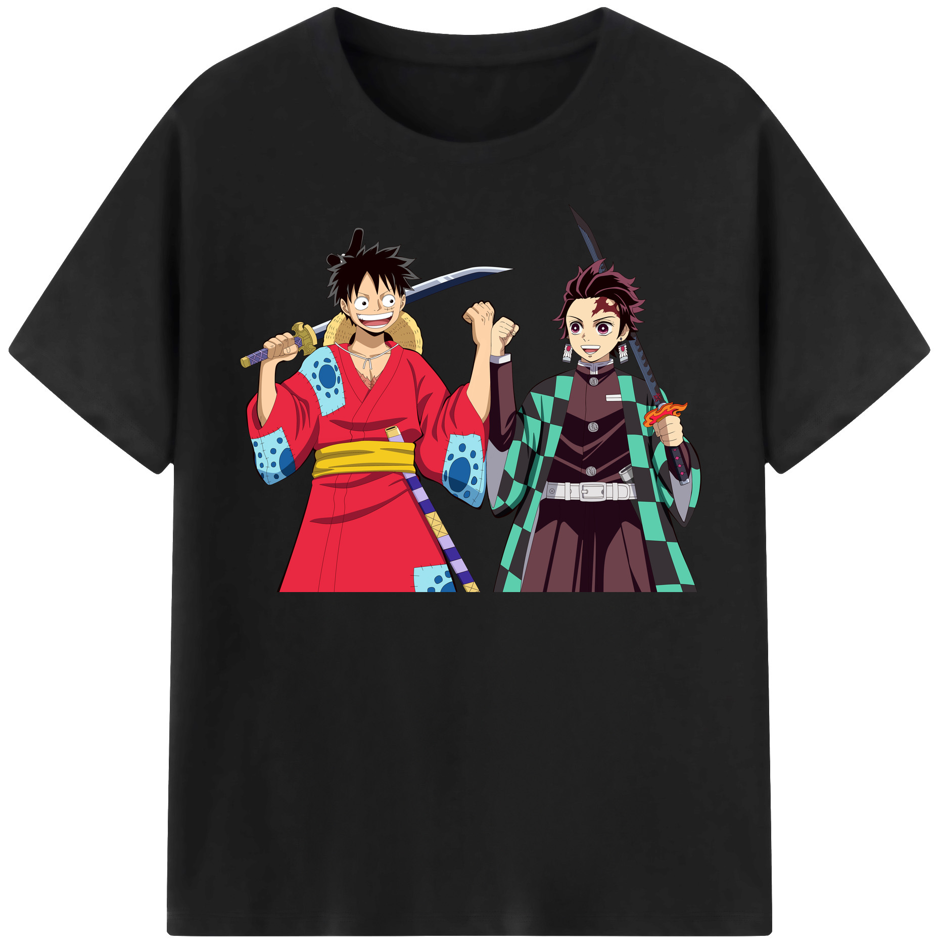 （画像用） 鬼滅の刃 竈門 炭治郎／かまど たんじろう Kamado Tanjirou レディースカジュアルプリントTシャツ（綿100％）