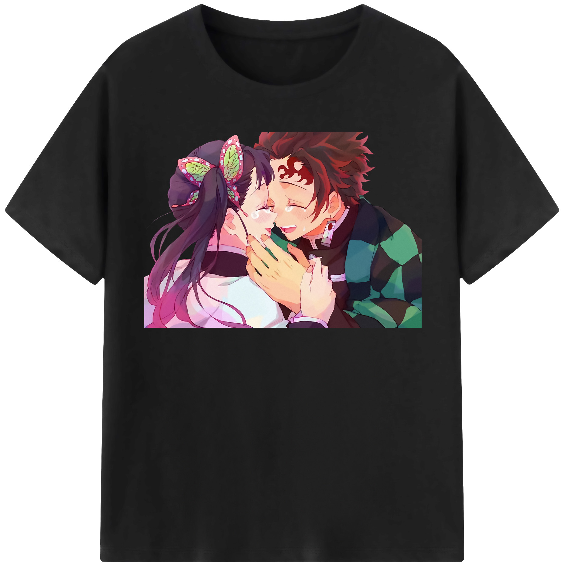 （画像用） 鬼滅の刃 竈門 炭治郎／かまど たんじろう Kamado Tanjirou レディースカジュアルプリントTシャツ（綿100％）