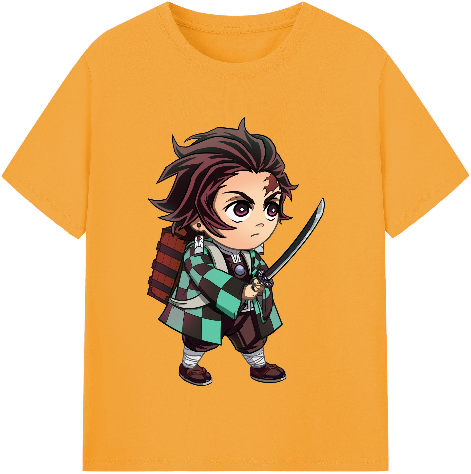 （画像用） 鬼滅の刃 竈門 炭治郎／かまど たんじろう Kamado Tanjirou レディースカジュアルプリントTシャツ（綿100％）