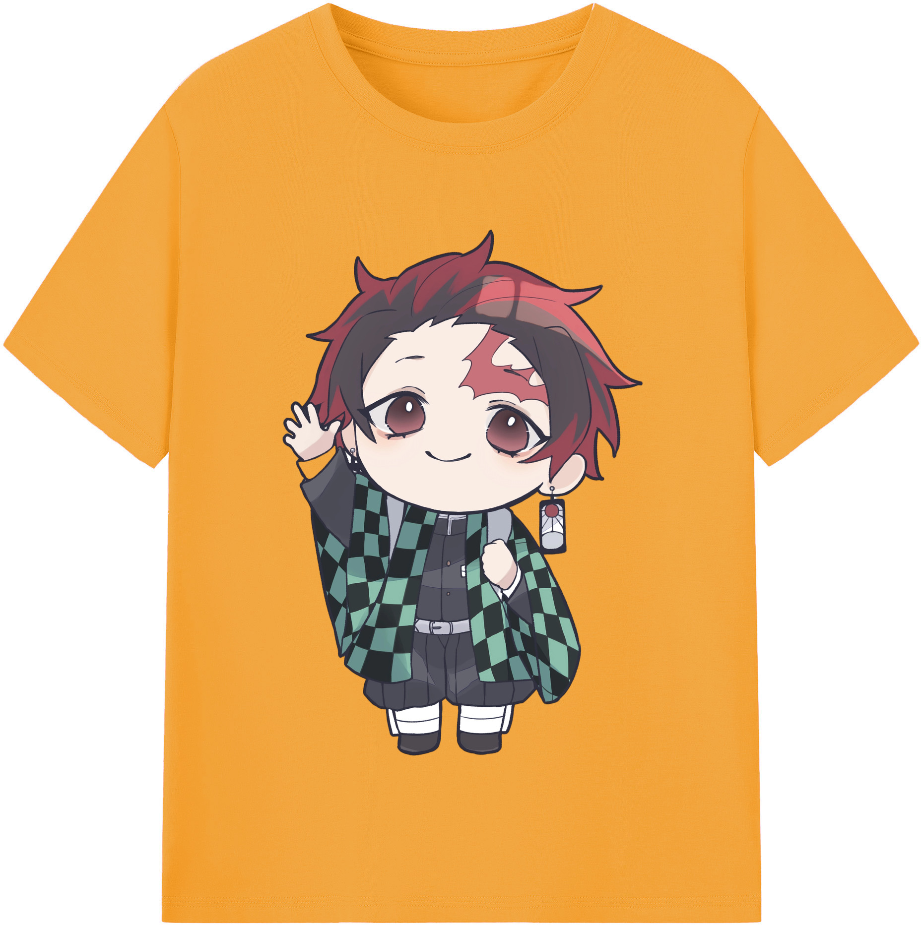 （画像用） 鬼滅の刃 竈門 炭治郎／かまど たんじろう Kamado Tanjirou レディースカジュアルプリントTシャツ（綿100％）