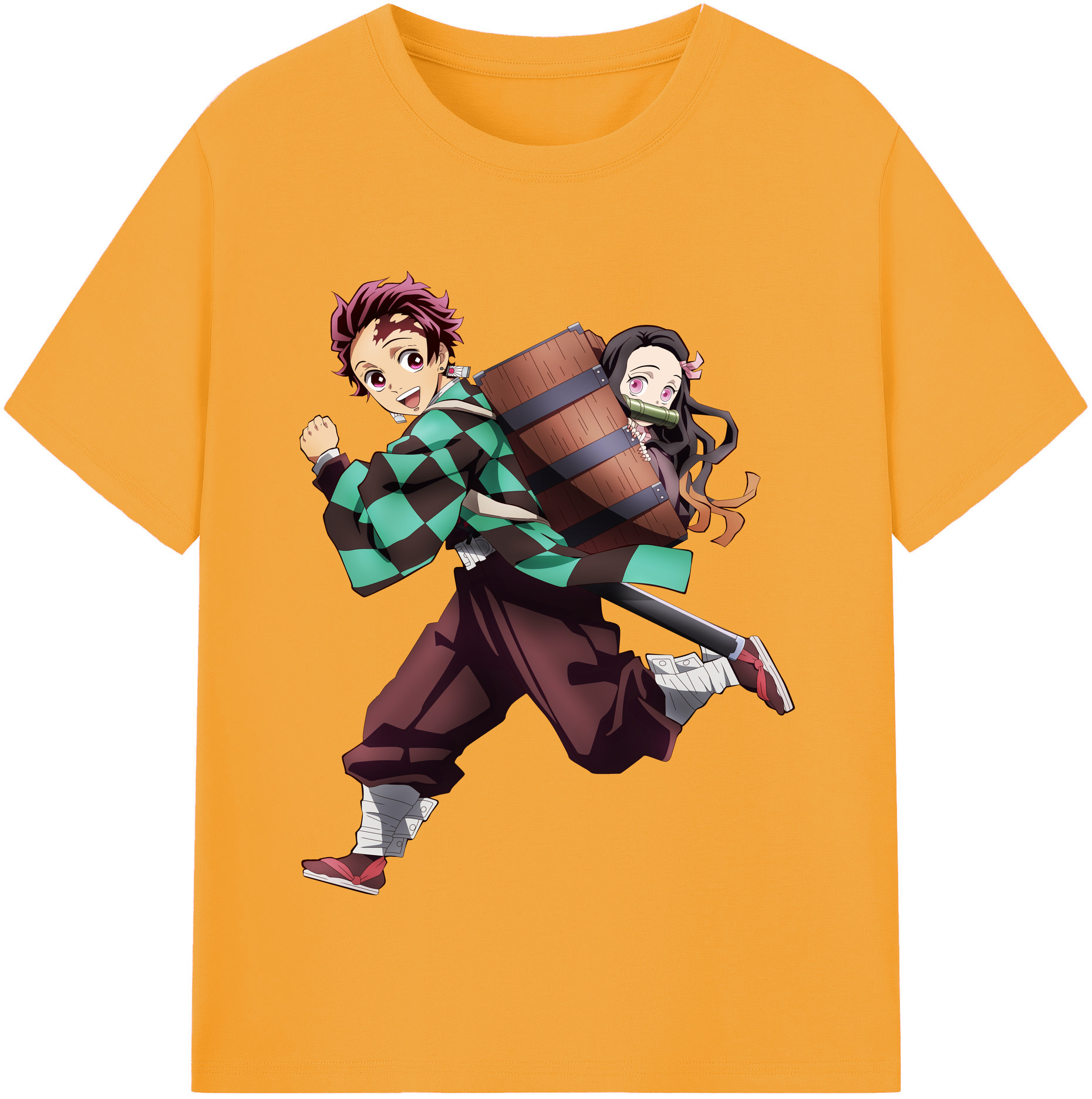 （画像用） 鬼滅の刃 竈門 炭治郎／かまど たんじろう Kamado Tanjirou レディースカジュアルプリントTシャツ（綿100％）