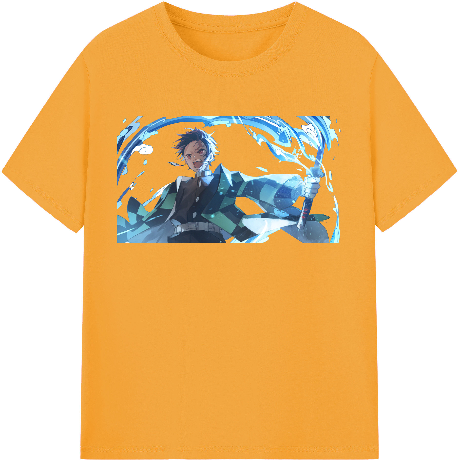 （画像用） 鬼滅の刃 竈門 炭治郎／かまど たんじろう Kamado Tanjirou レディースカジュアルプリントTシャツ（綿100％）