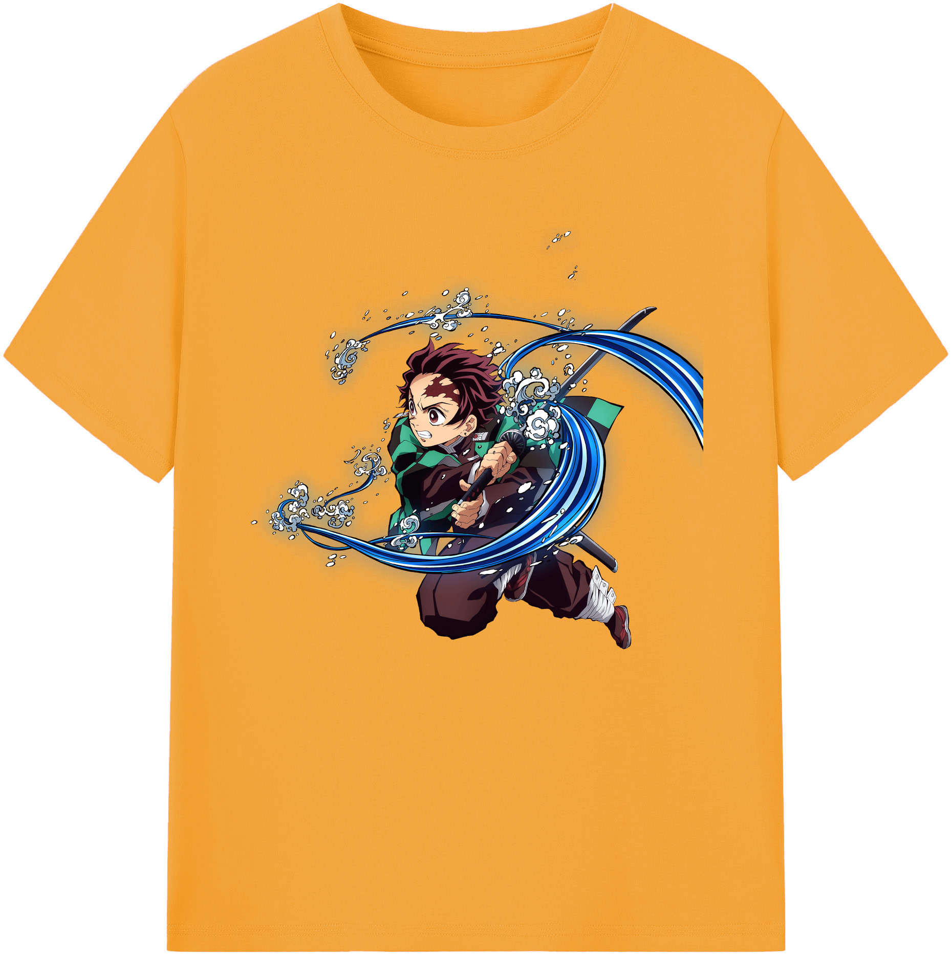 （画像用） 鬼滅の刃 竈門 炭治郎／かまど たんじろう Kamado Tanjirou レディースカジュアルプリントTシャツ（綿100％）