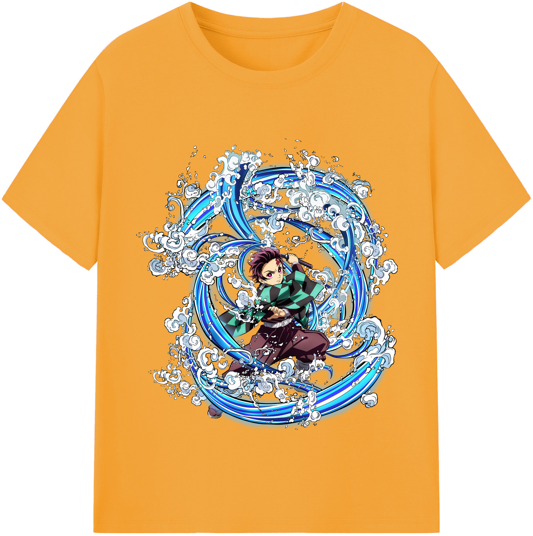 （画像用） 鬼滅の刃 竈門 炭治郎／かまど たんじろう Kamado Tanjirou レディースカジュアルプリントTシャツ（綿100％）