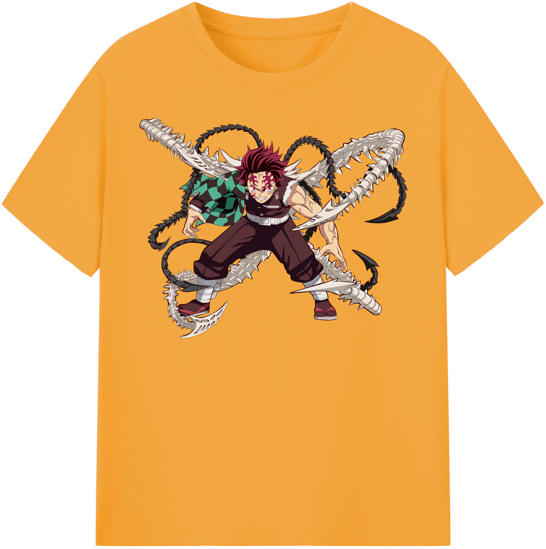 （画像用） 鬼滅の刃 竈門 炭治郎／かまど たんじろう Kamado Tanjirou レディースカジュアルプリントTシャツ（綿100％）