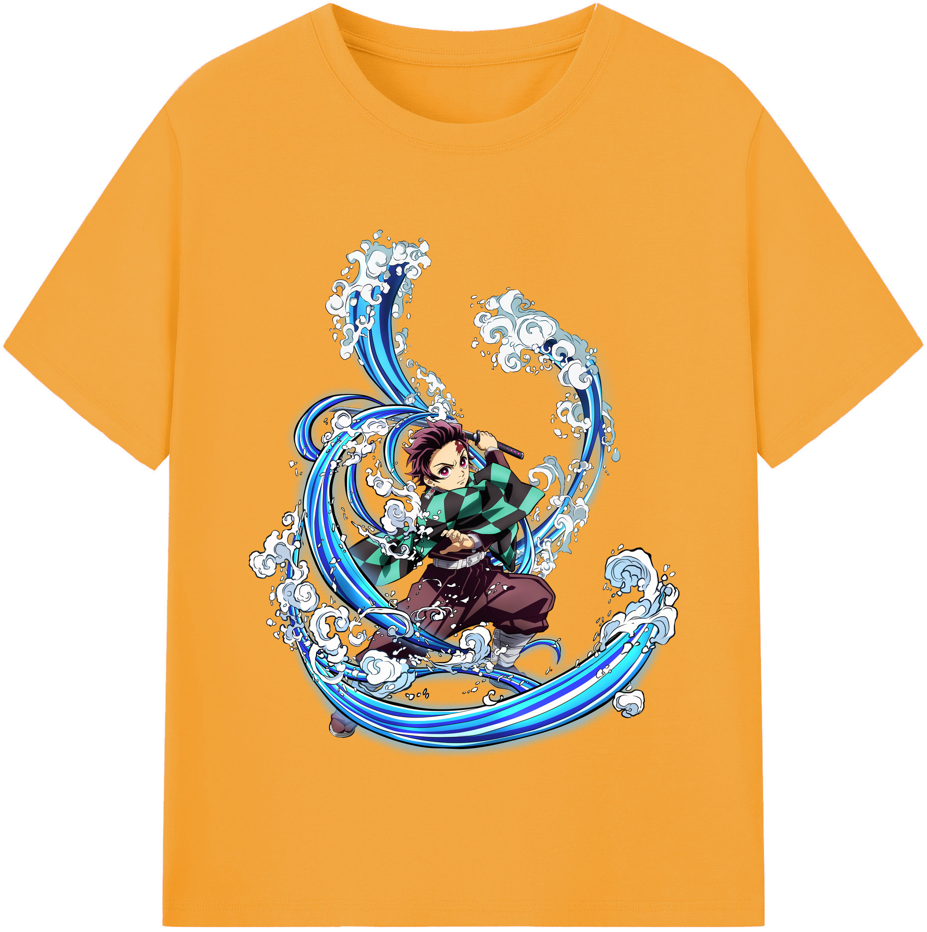 （画像用） 鬼滅の刃 竈門 炭治郎／かまど たんじろう Kamado Tanjirou レディースカジュアルプリントTシャツ（綿100％）