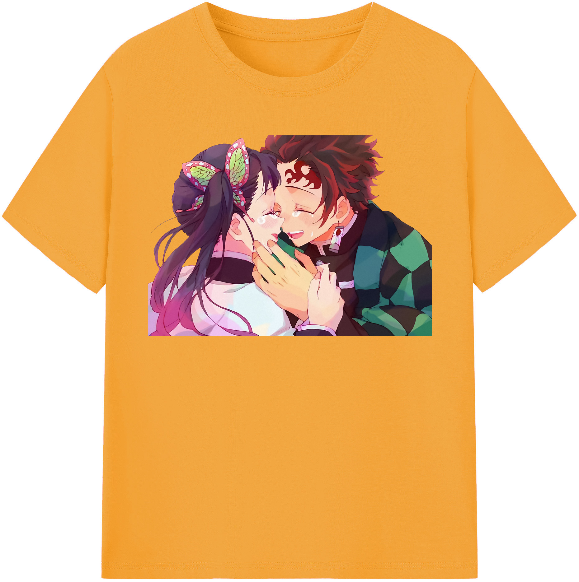 （画像用） 鬼滅の刃 竈門 炭治郎／かまど たんじろう Kamado Tanjirou レディースカジュアルプリントTシャツ（綿100％）