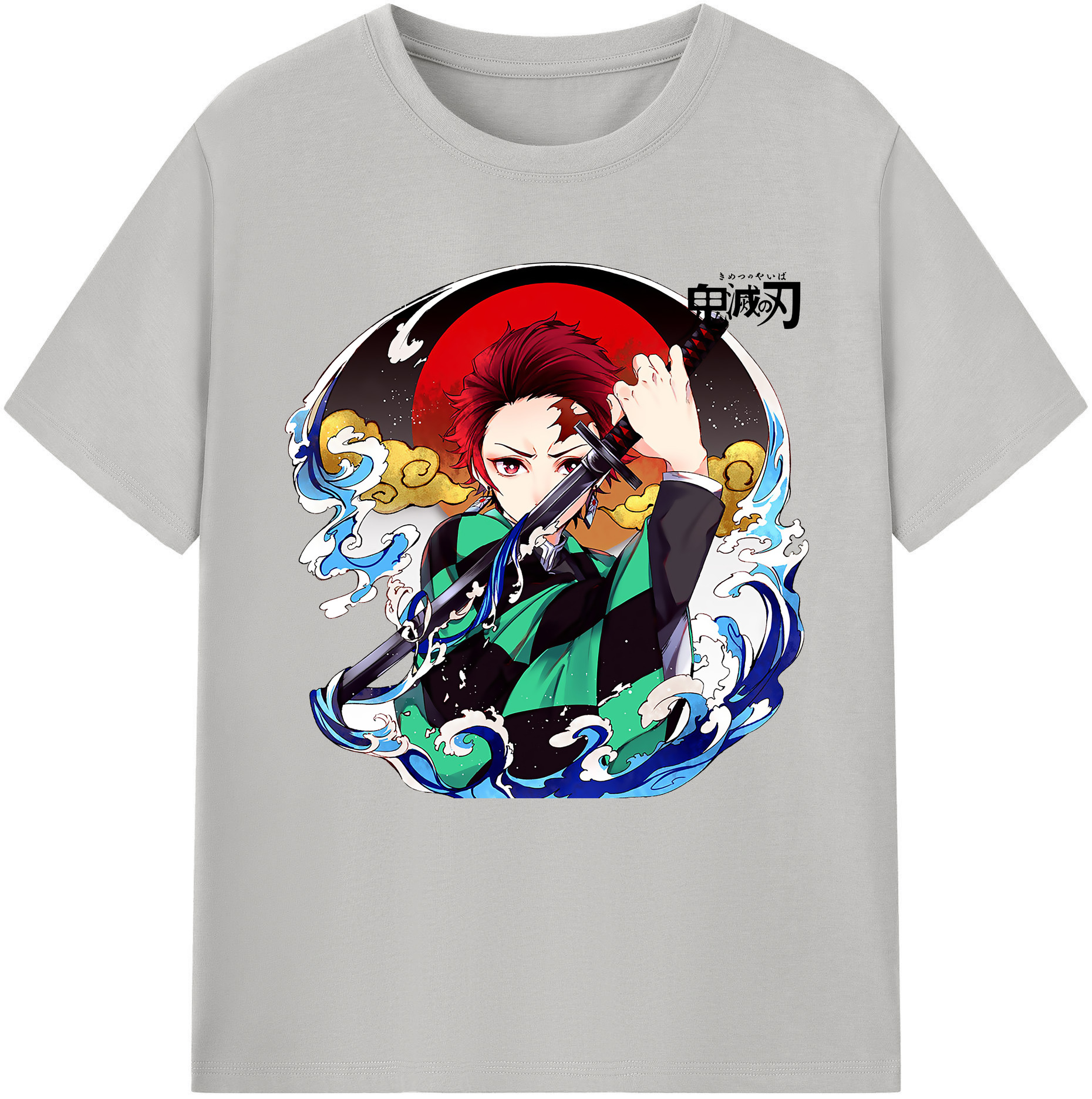 （画像用） 鬼滅の刃 竈門 炭治郎／かまど たんじろう Kamado Tanjirou レディースカジュアルプリントTシャツ（綿100％）