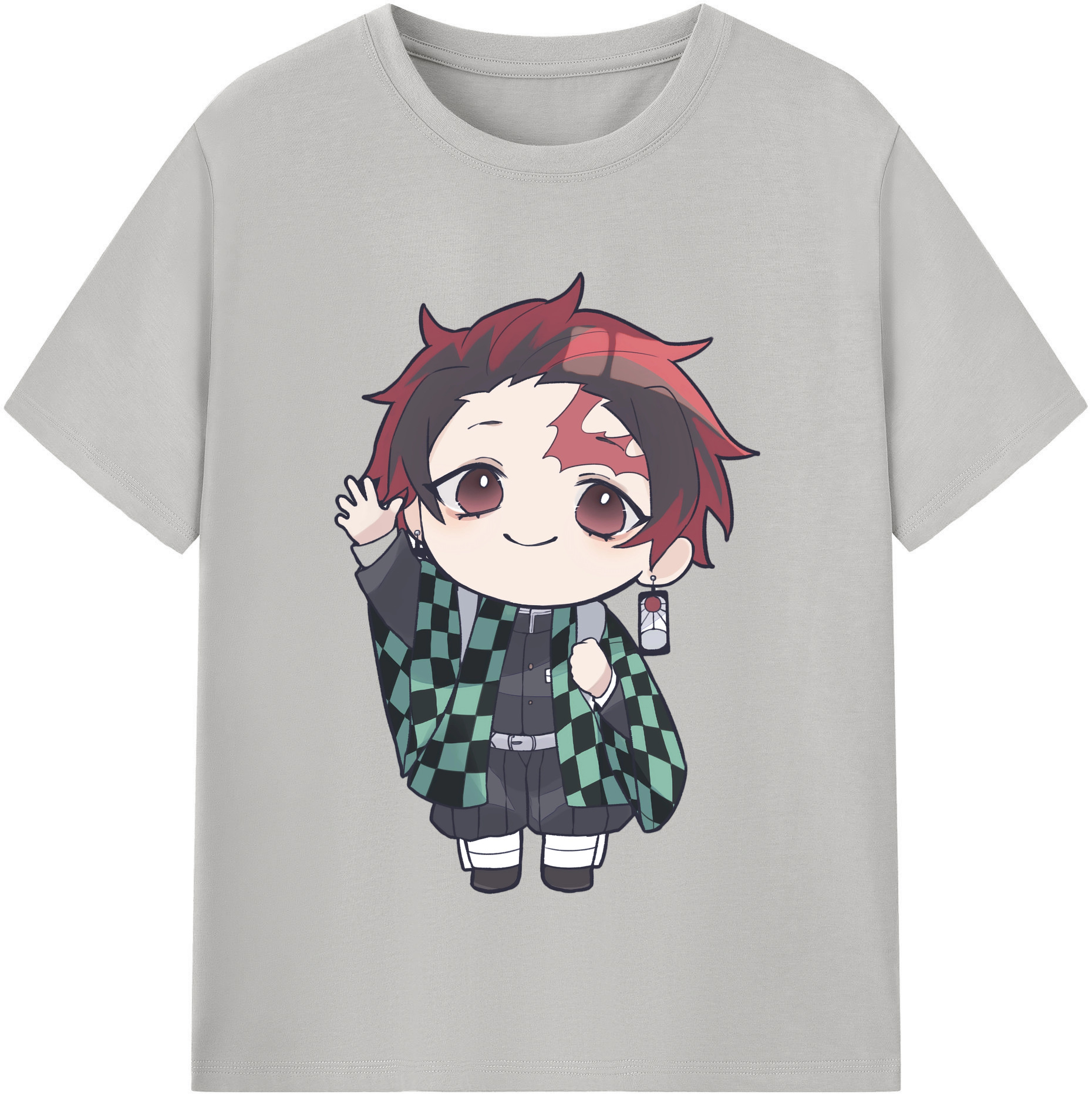 （画像用） 鬼滅の刃 竈門 炭治郎／かまど たんじろう Kamado Tanjirou レディースカジュアルプリントTシャツ（綿100％）