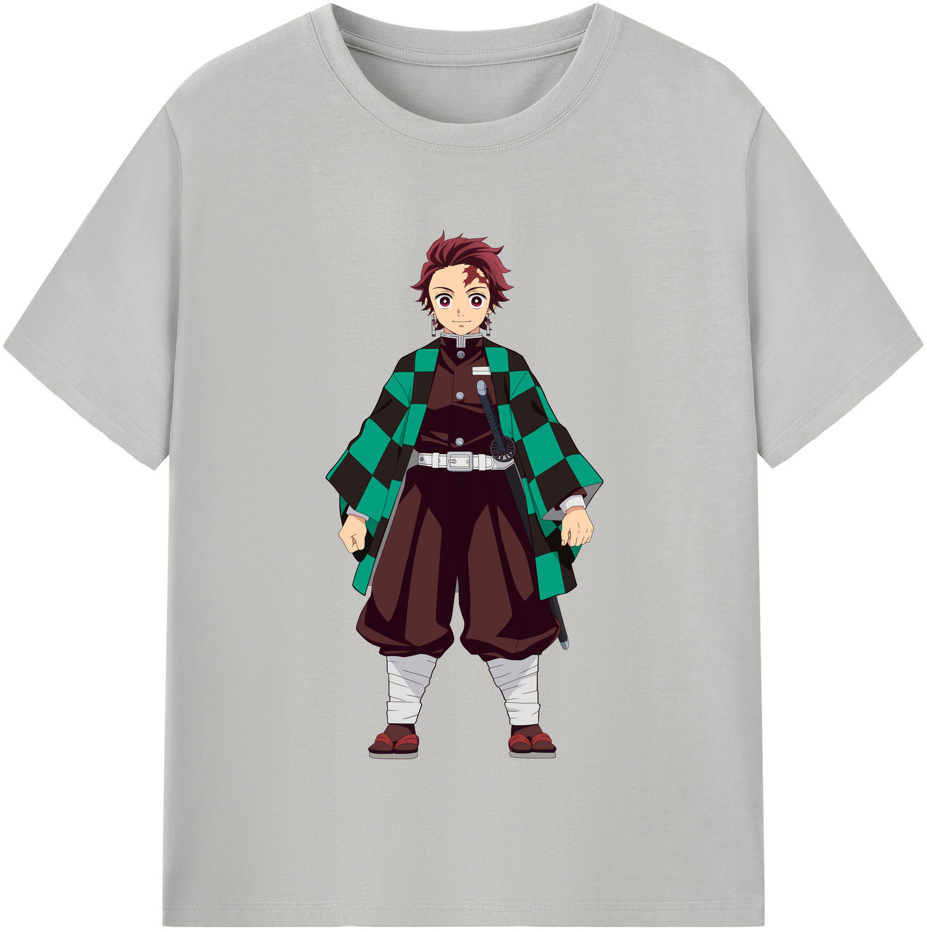 （画像用） 鬼滅の刃 竈門 炭治郎／かまど たんじろう Kamado Tanjirou レディースカジュアルプリントTシャツ（綿100％）