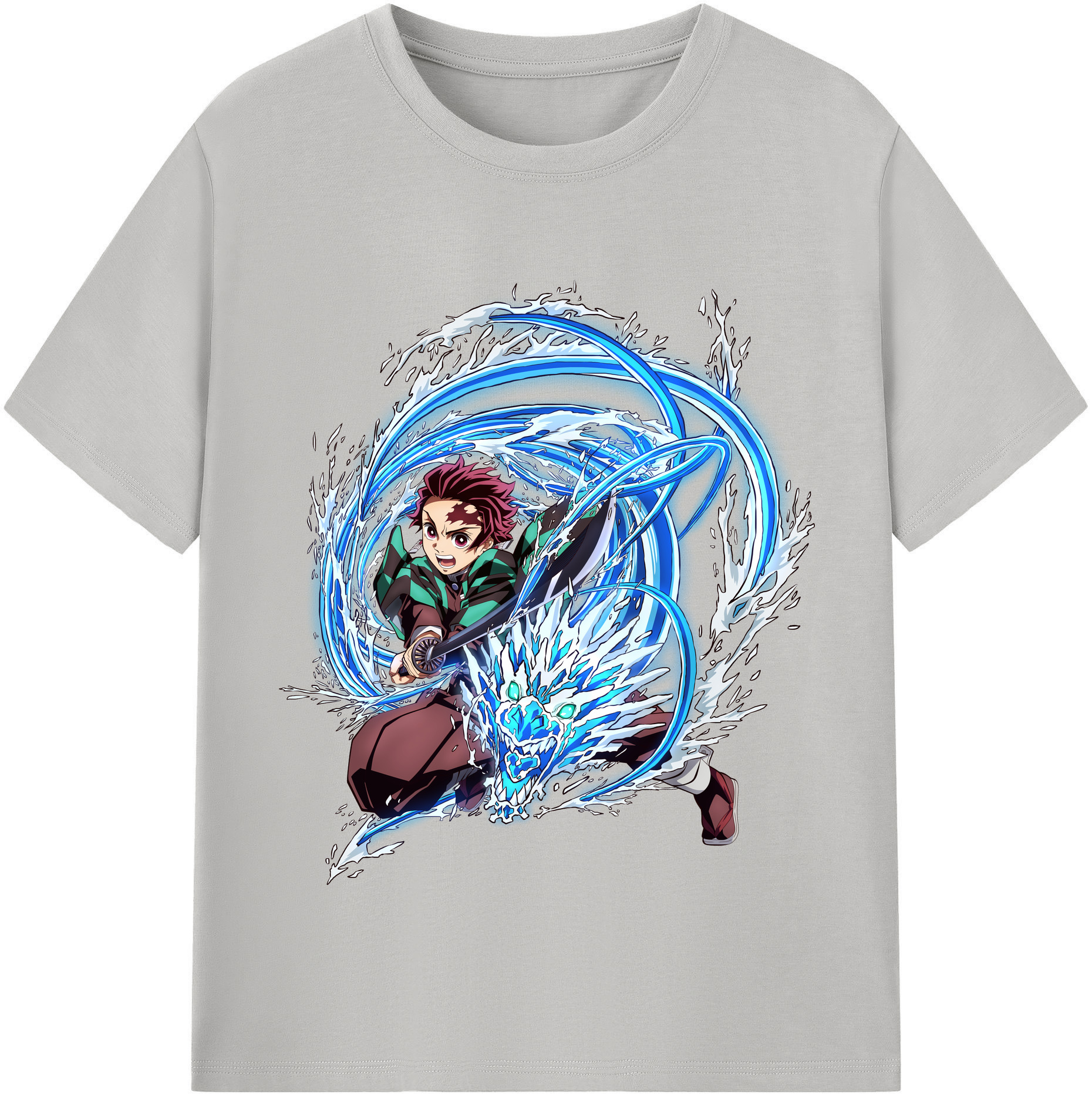 （画像用） 鬼滅の刃 竈門 炭治郎／かまど たんじろう Kamado Tanjirou レディースカジュアルプリントTシャツ（綿100％）
