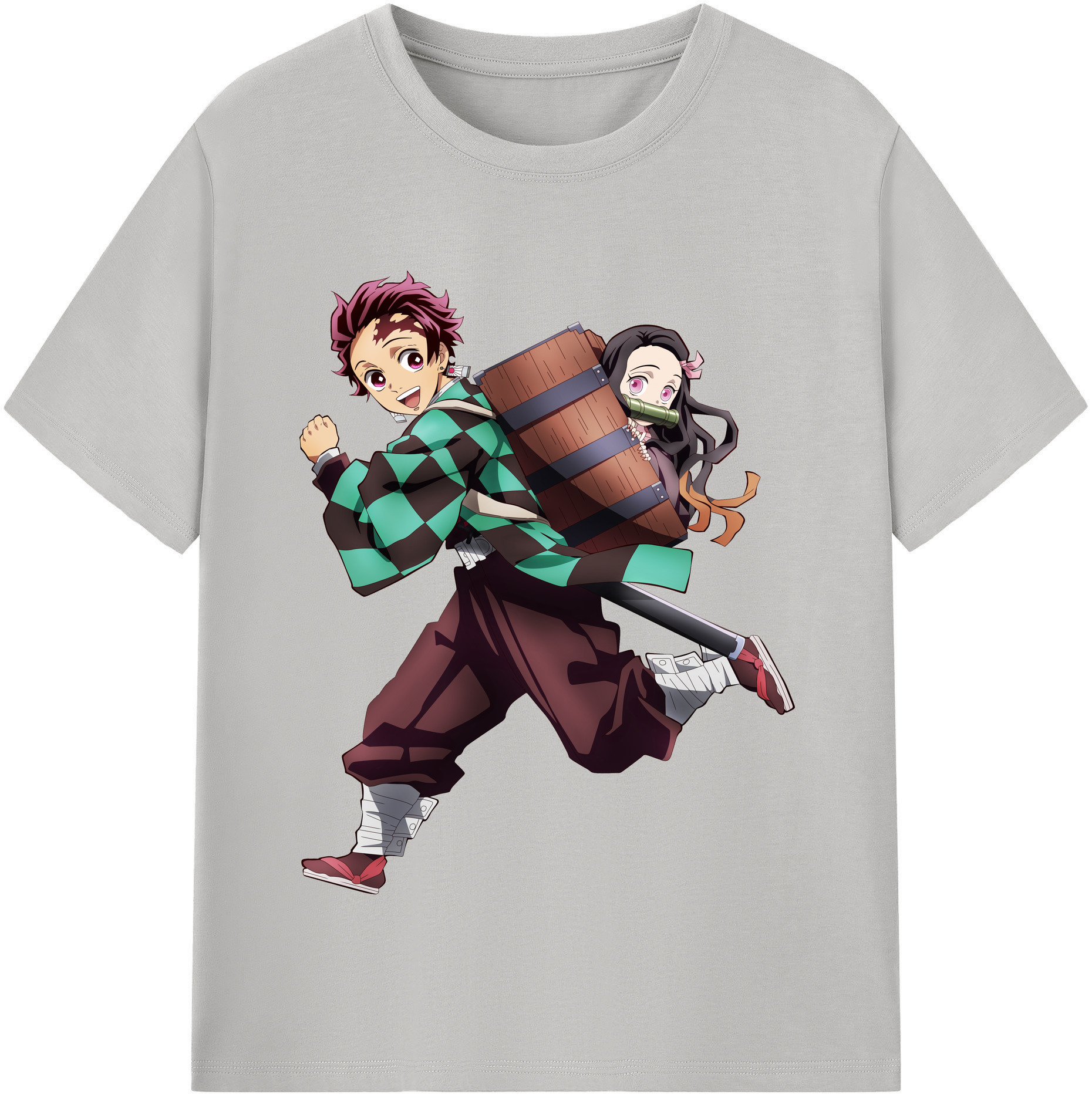 （画像用） 鬼滅の刃 竈門 炭治郎／かまど たんじろう Kamado Tanjirou レディースカジュアルプリントTシャツ（綿100％）