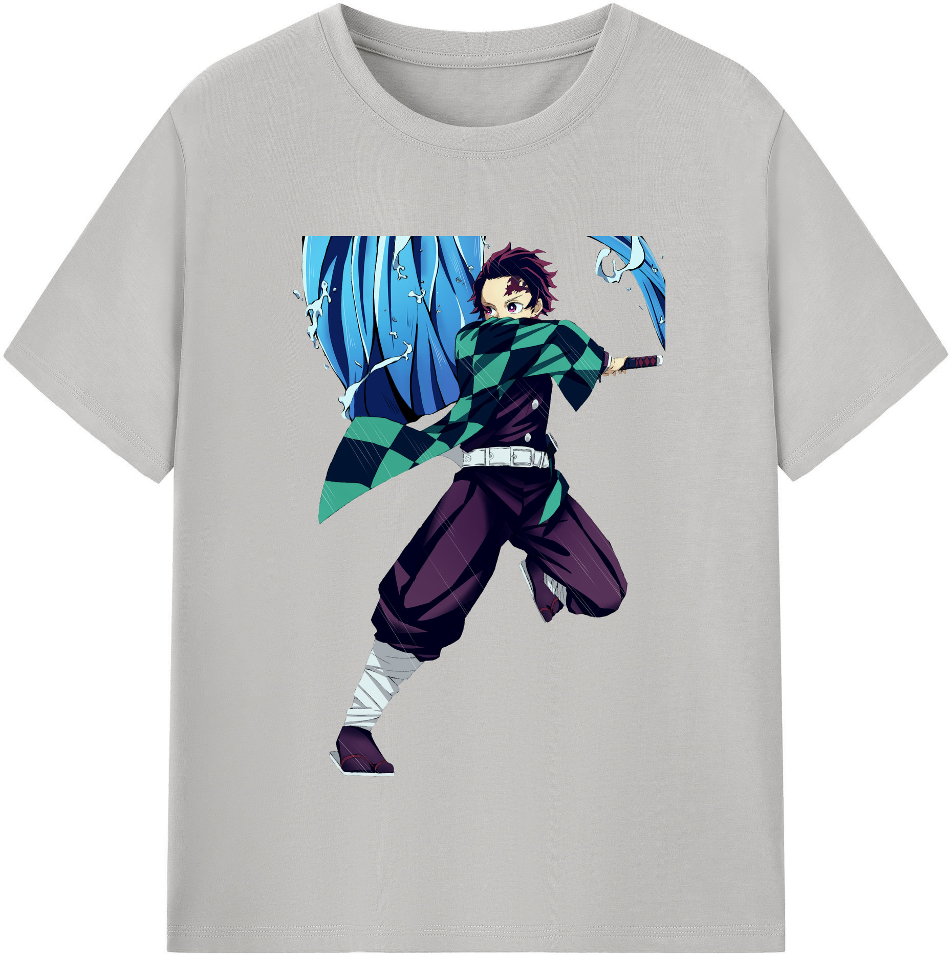 （画像用） 鬼滅の刃 竈門 炭治郎／かまど たんじろう Kamado Tanjirou レディースカジュアルプリントTシャツ（綿100％）