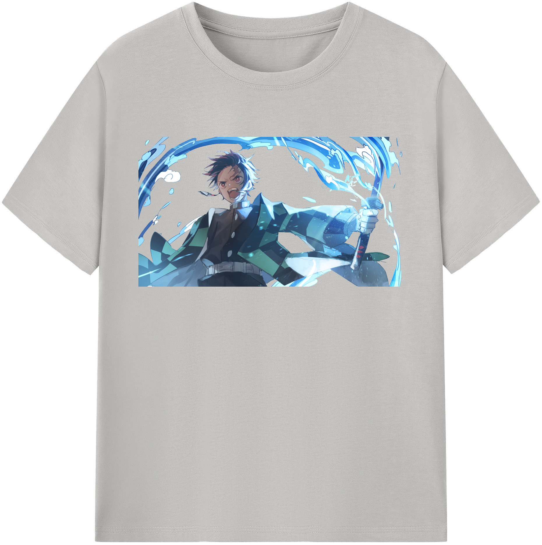 （画像用） 鬼滅の刃 竈門 炭治郎／かまど たんじろう Kamado Tanjirou レディースカジュアルプリントTシャツ（綿100％）